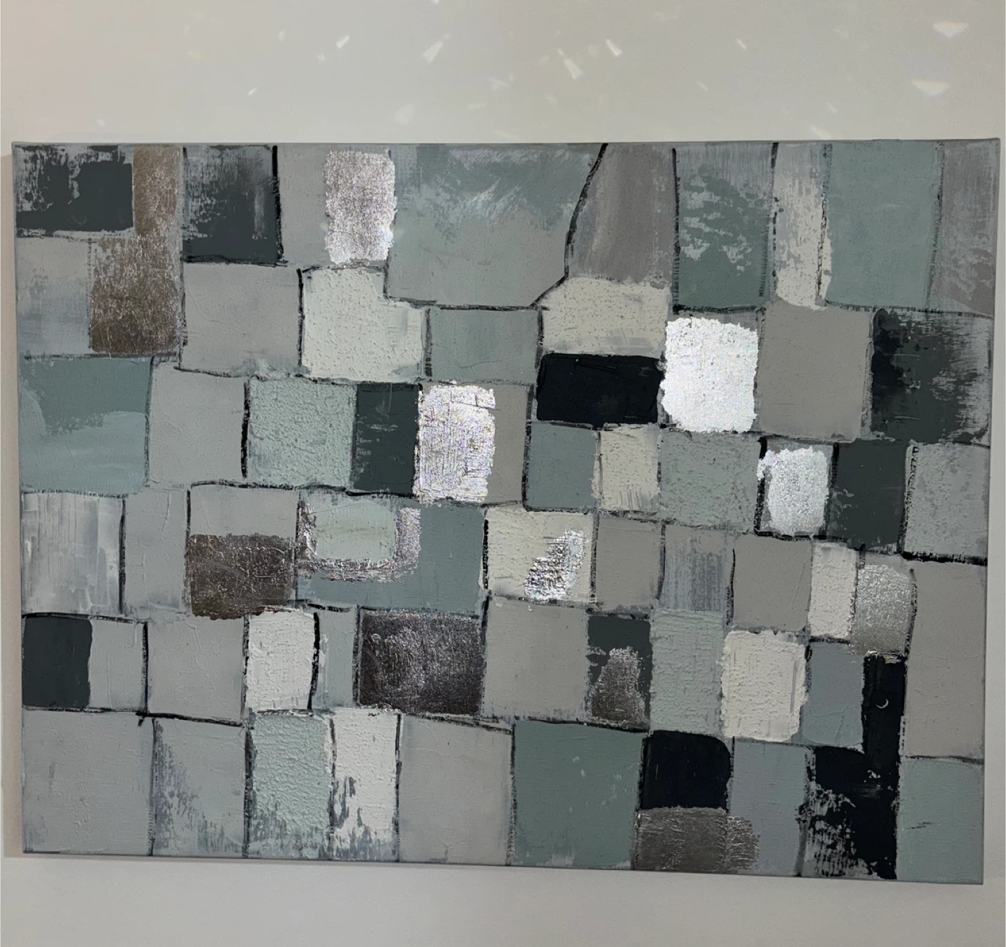 Abstract Wall Art -  Textured Grey Tones