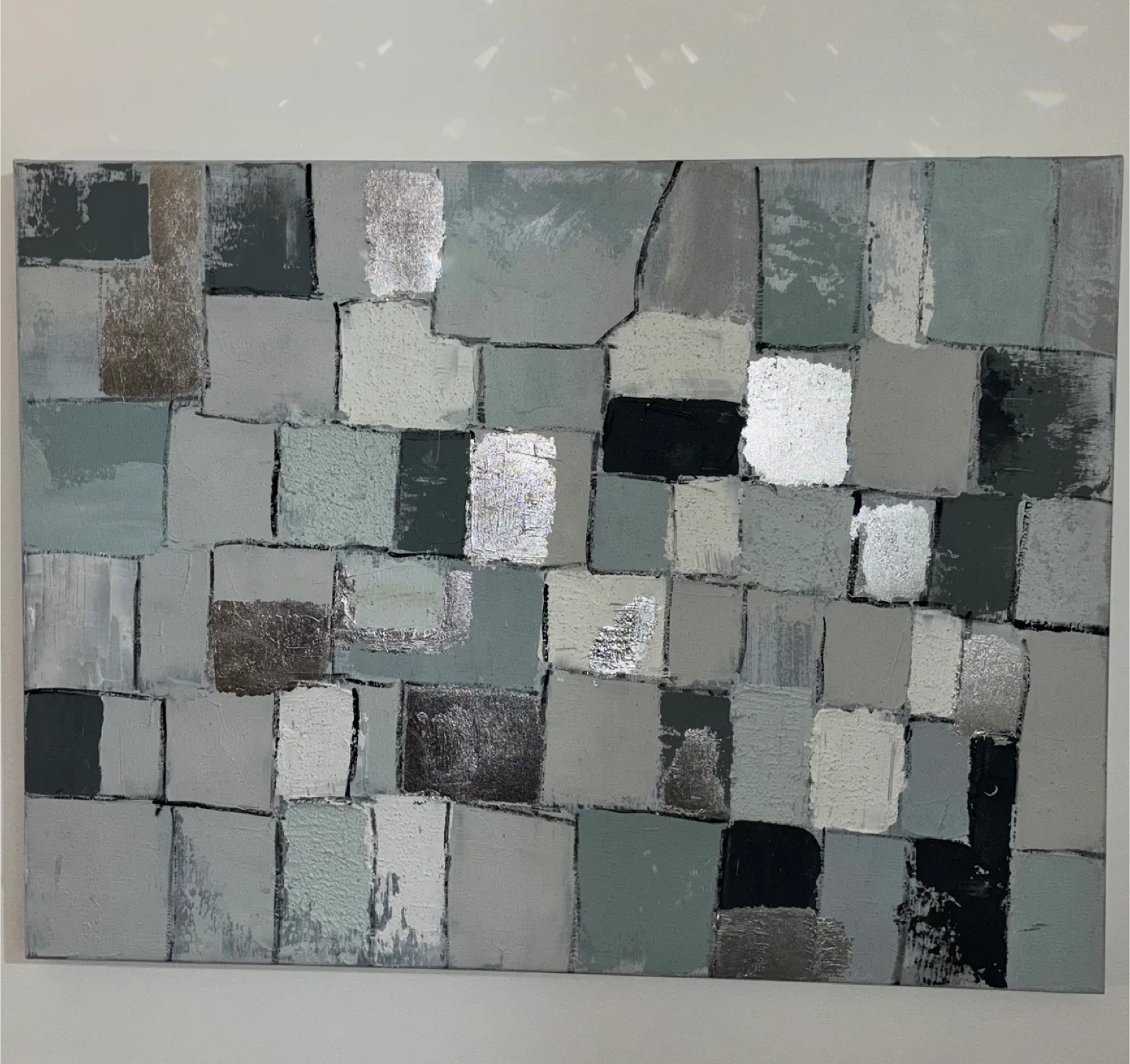 Abstract Wall Art -  Textured Grey Tones