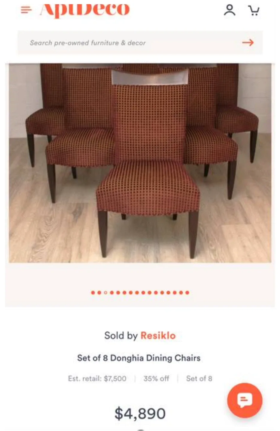 Set of 2 DONGHIA Dining Chairs - Beige🥕 image indicator(2)