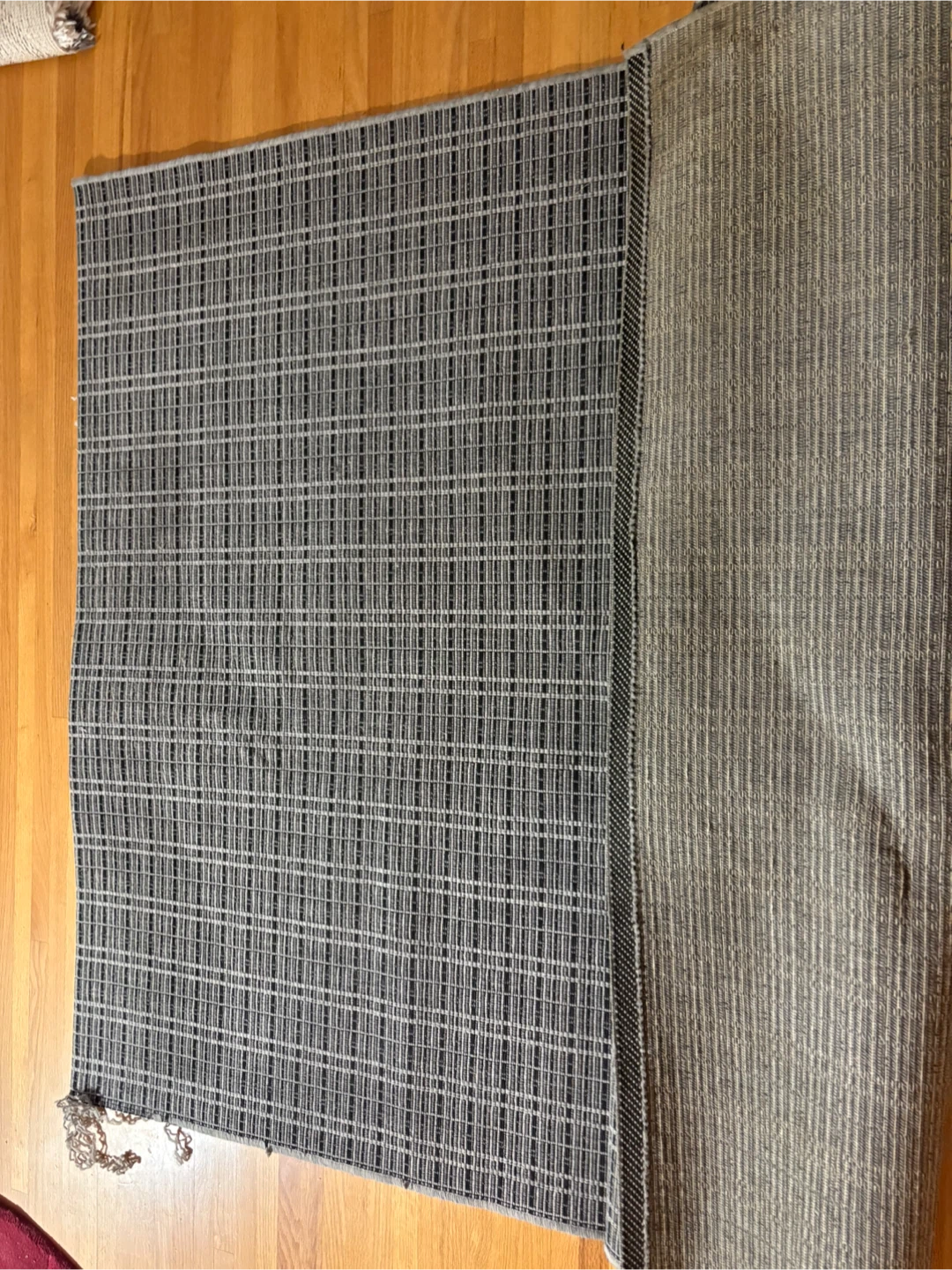Area Rug - Grey Plaid Pattern 5*8 ft - photo 2