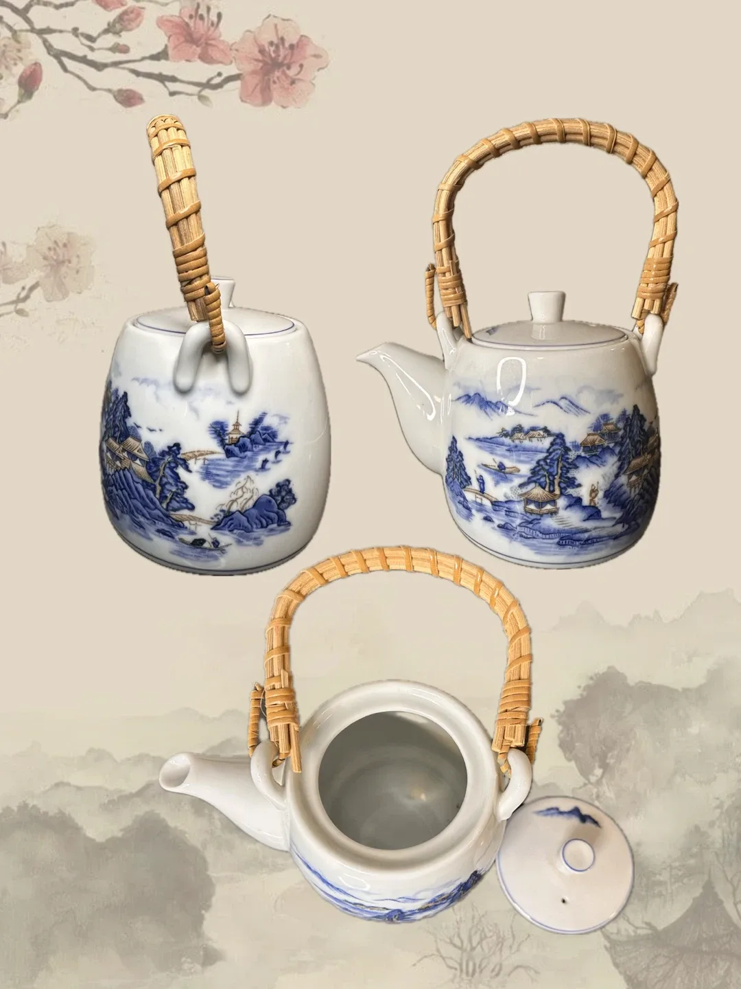 Vintage Japanese porcelain teapot