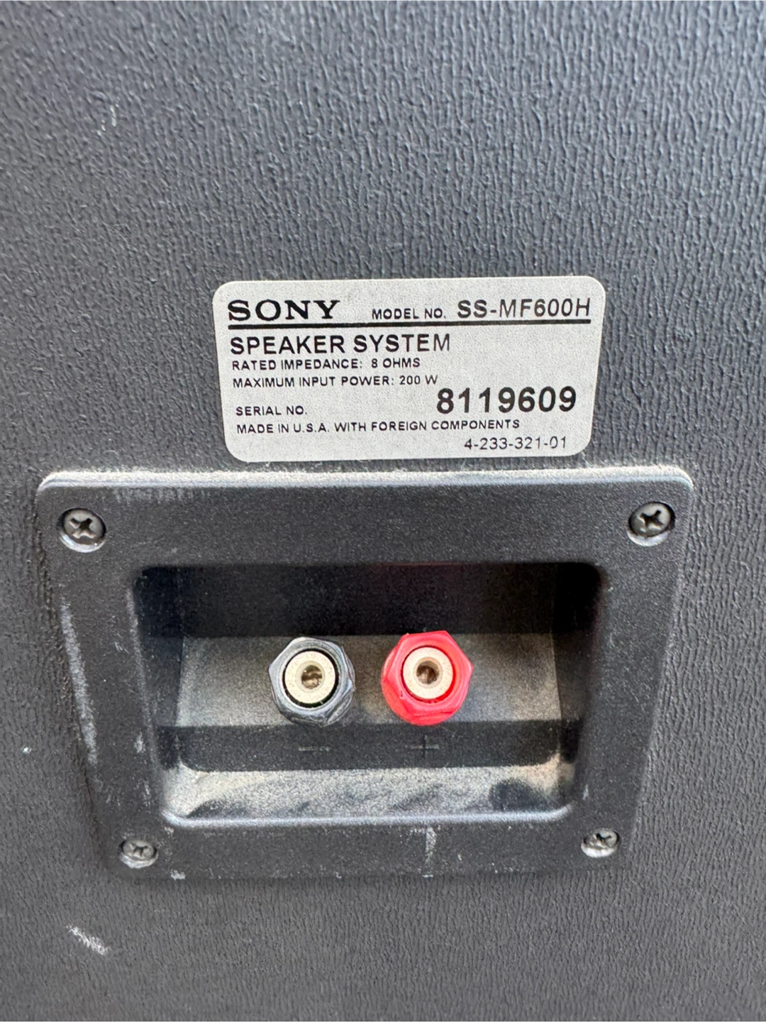 Sony SS-MF600H Floor Standing Speakers - Pair - photo 5