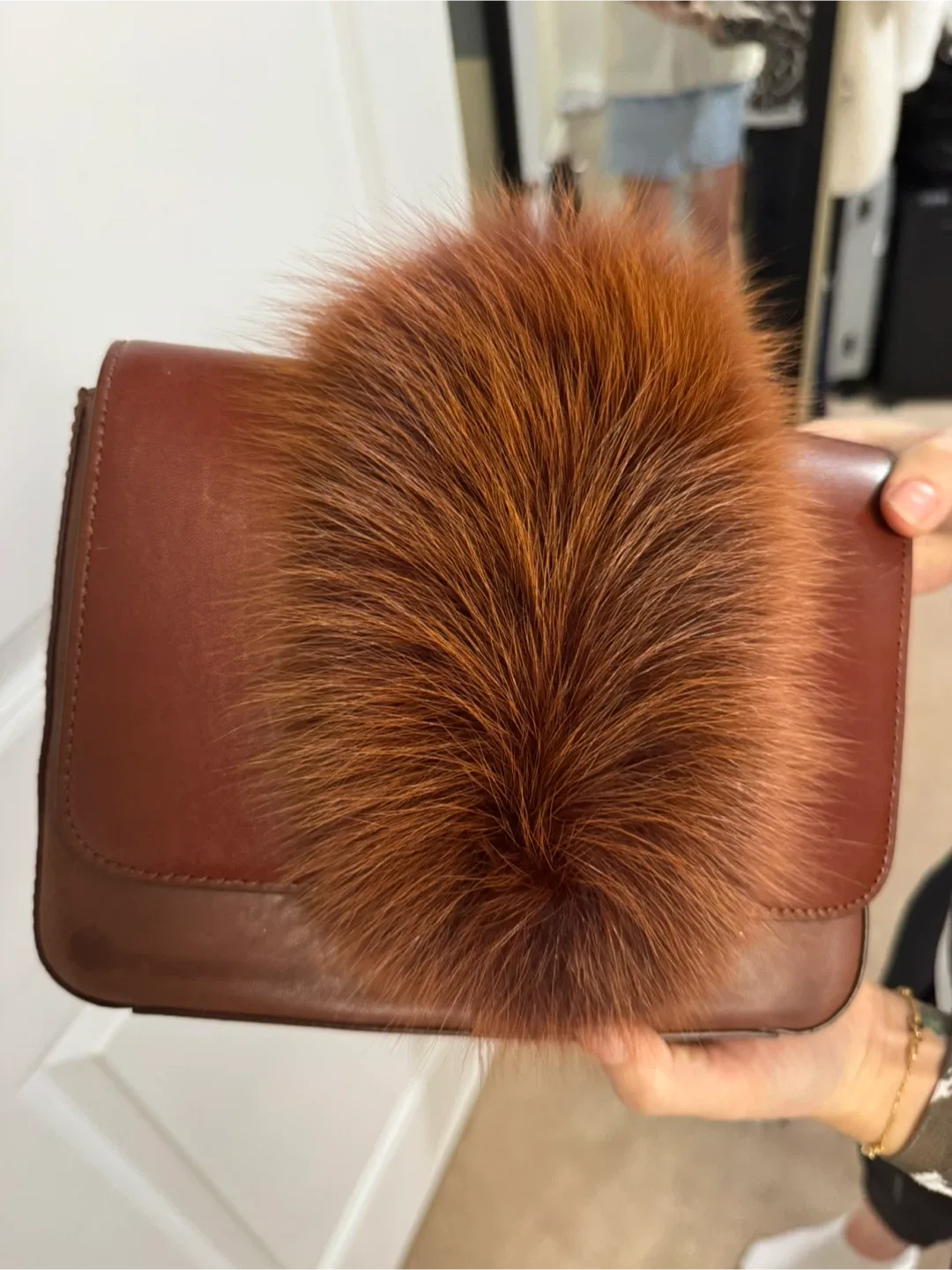 Loeffler Randall Brown Leather Shoulder Bag image indicator(2)