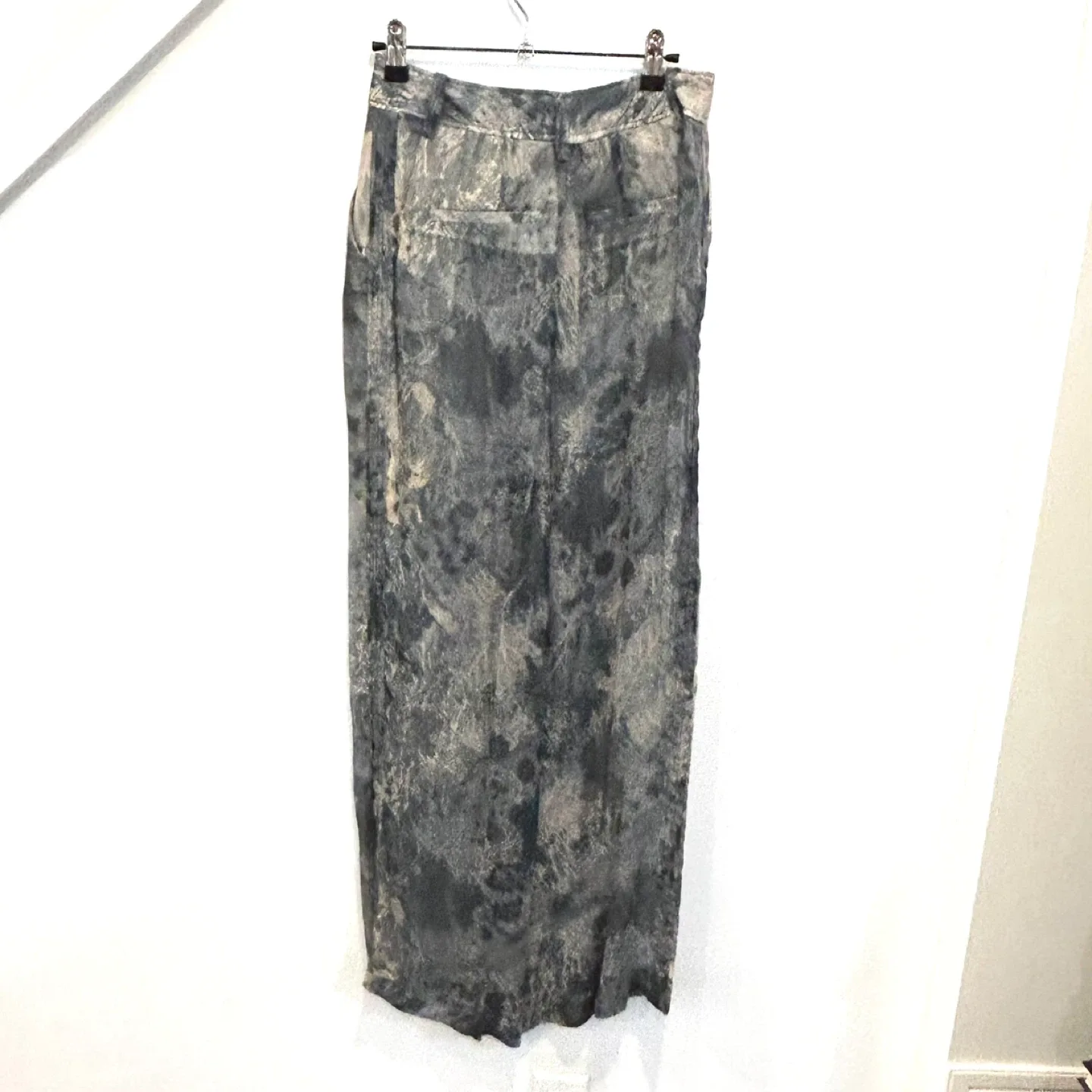 Sheer blue tie-dye Zara pants size 0 image indicator(3)