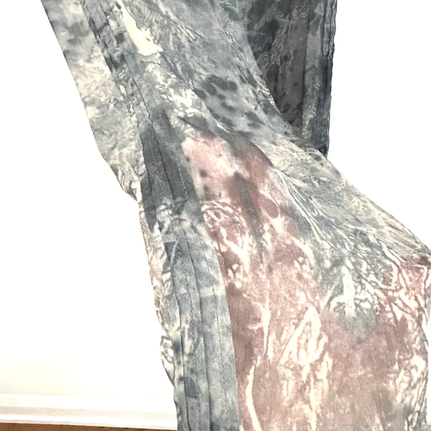 Sheer blue tie-dye Zara pants size 0 image indicator(5)