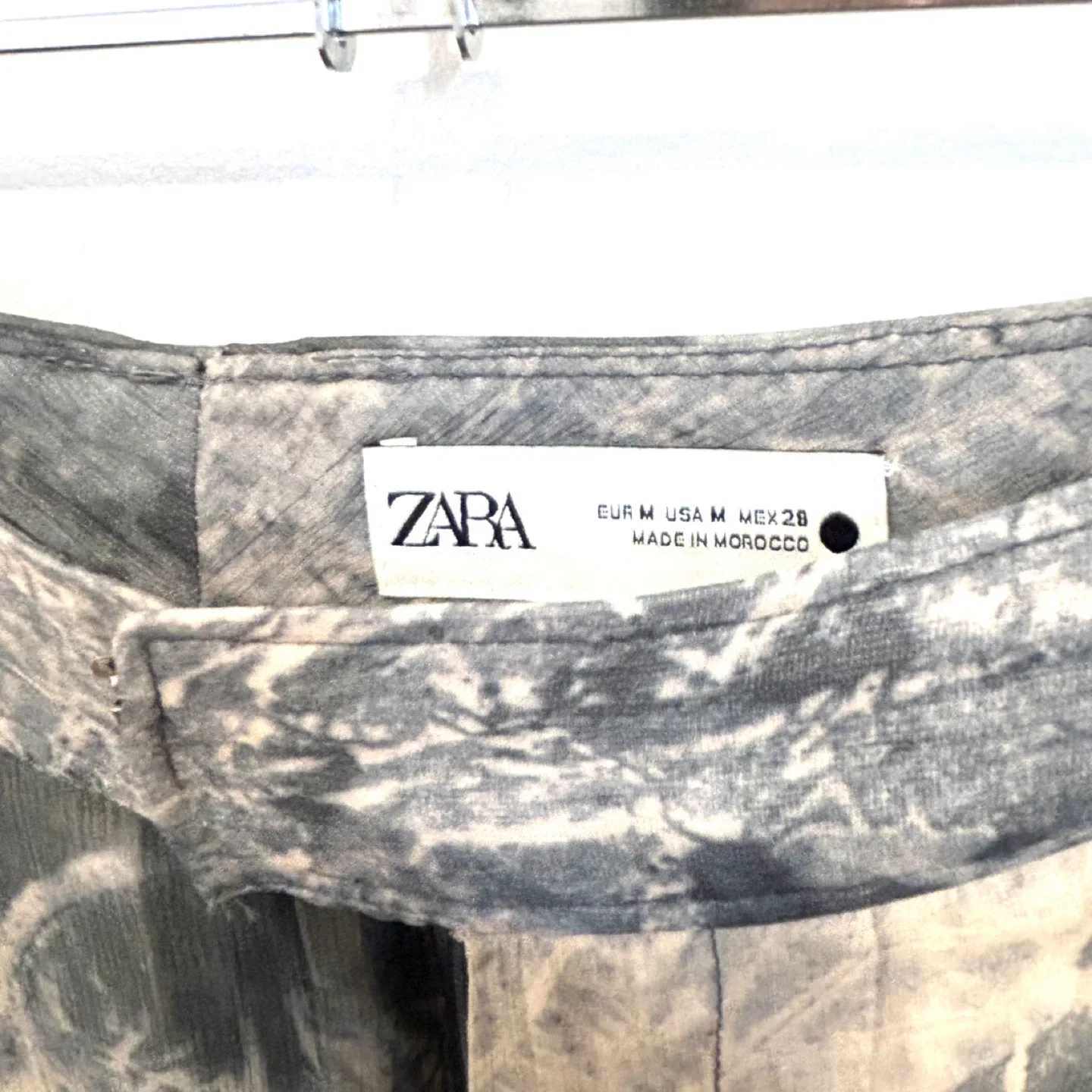 Sheer blue tie-dye Zara pants size 0 image indicator(2)