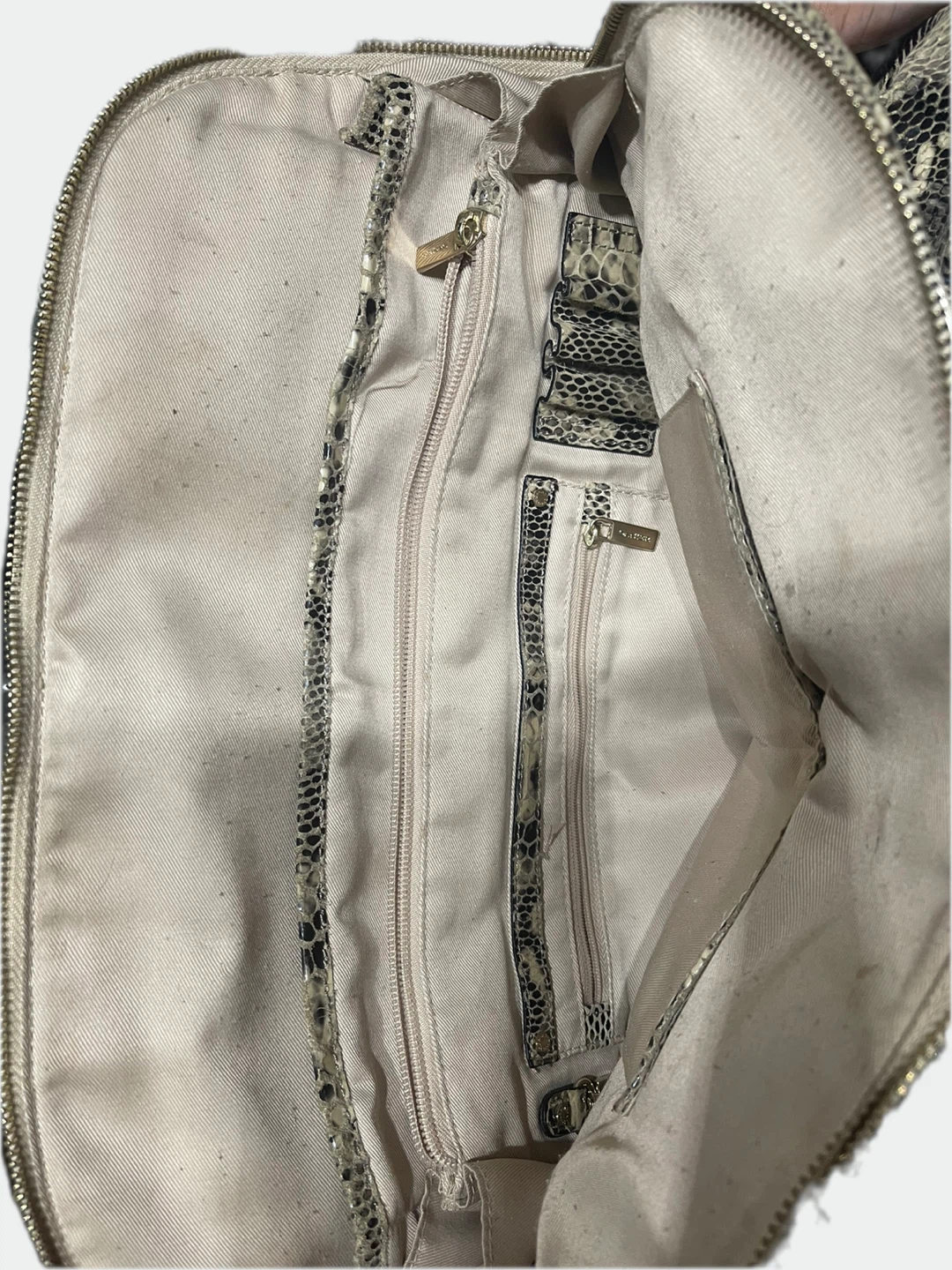 Vintage Snakeskin Print Satchel Bag - photo 2