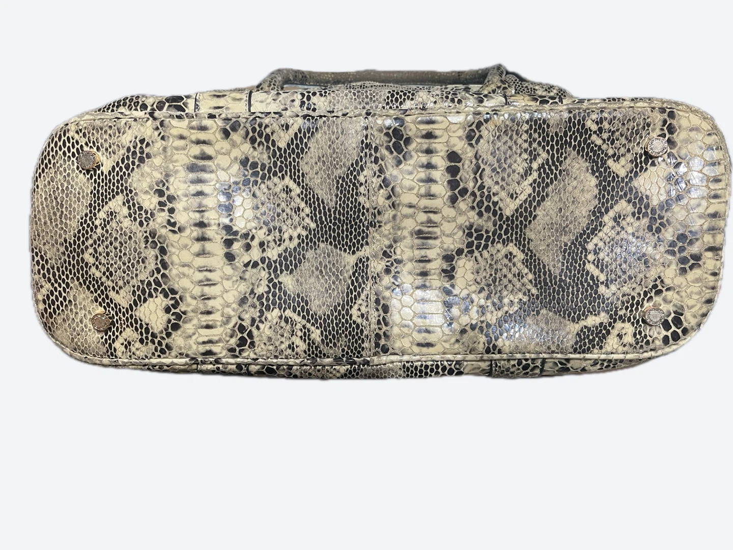 Vintage Snakeskin Print Satchel Bag - photo 4