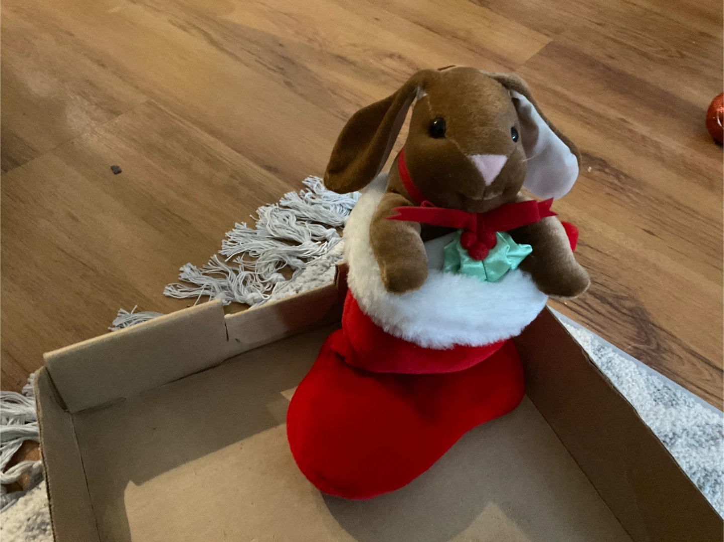 Velveteen Bunny in Christmas Stocking  Plush Toy - photo 3