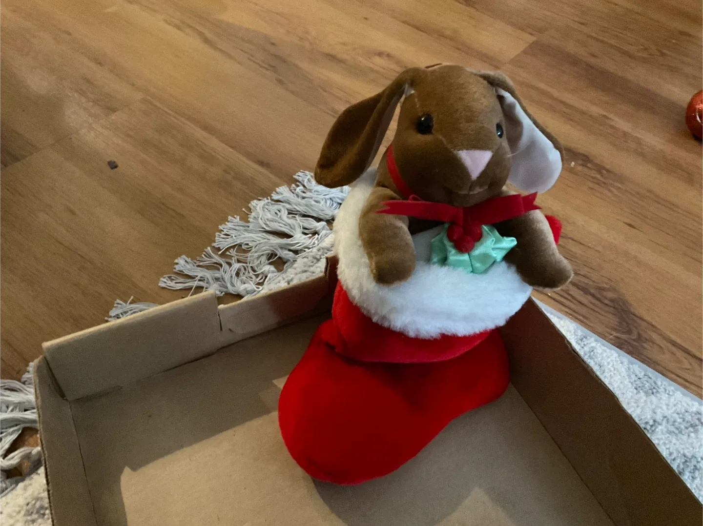 Velveteen Bunny in Christmas Stocking  Plush Toy image indicator(3)