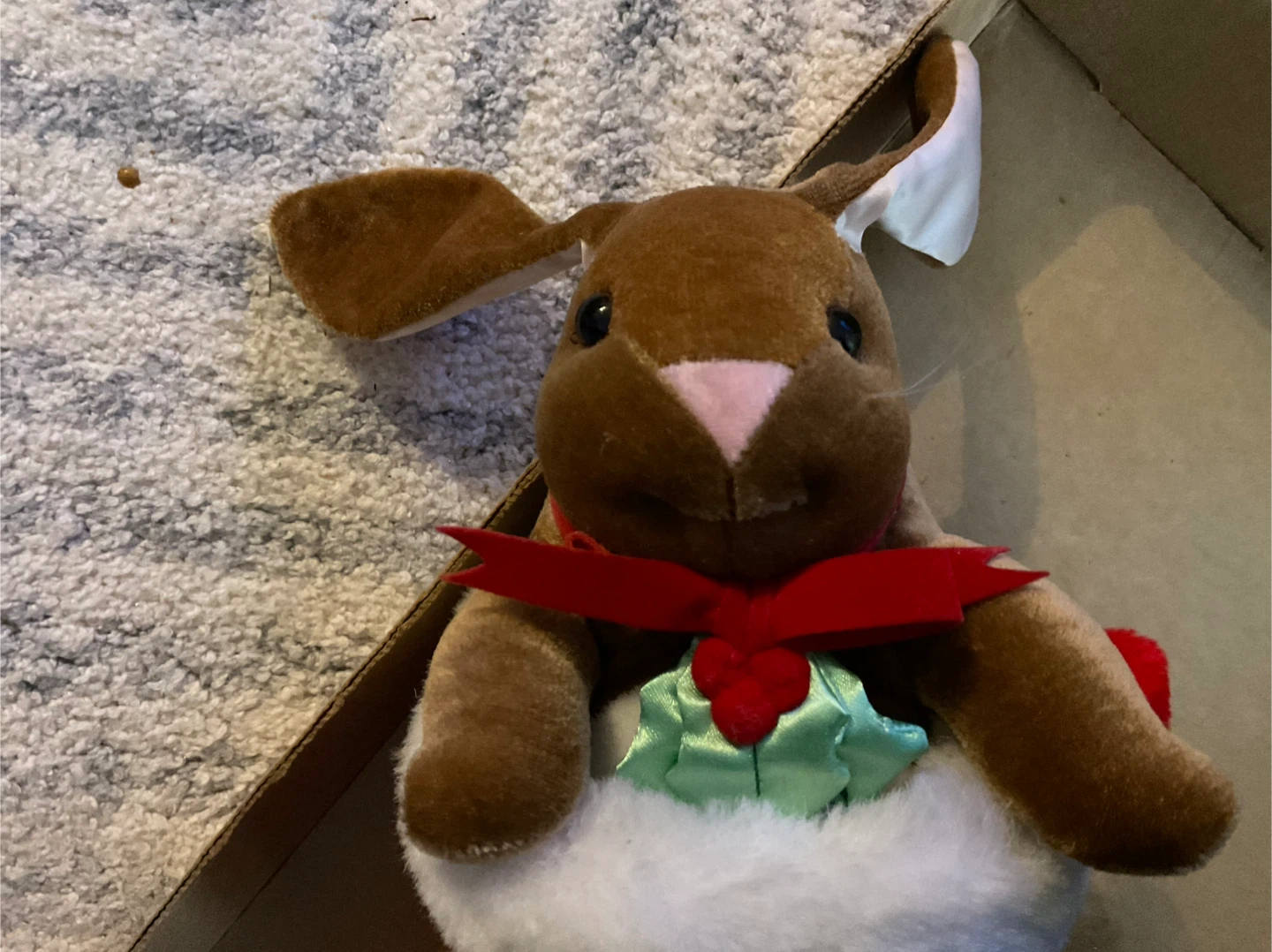 Velveteen Bunny in Christmas Stocking  Plush Toy