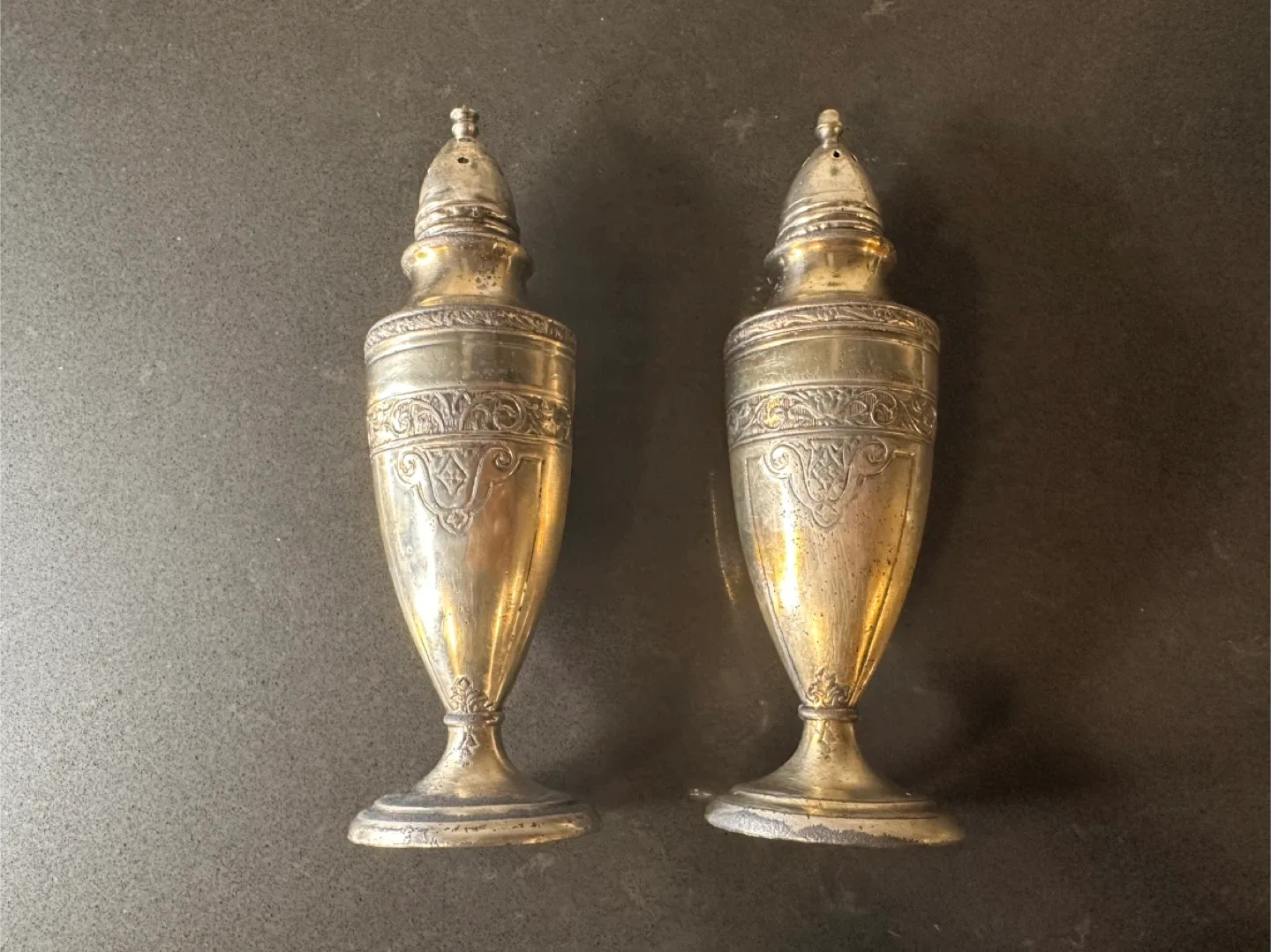 Vintage Silver Salt and Pepper Shakers image indicator(2)