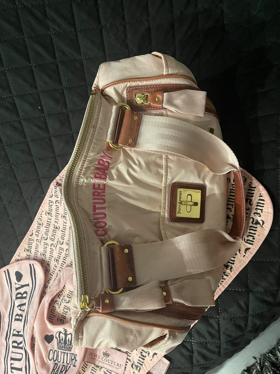 Juicy Couture Baby Diaper Bag & Changing Pad Set - photo 4