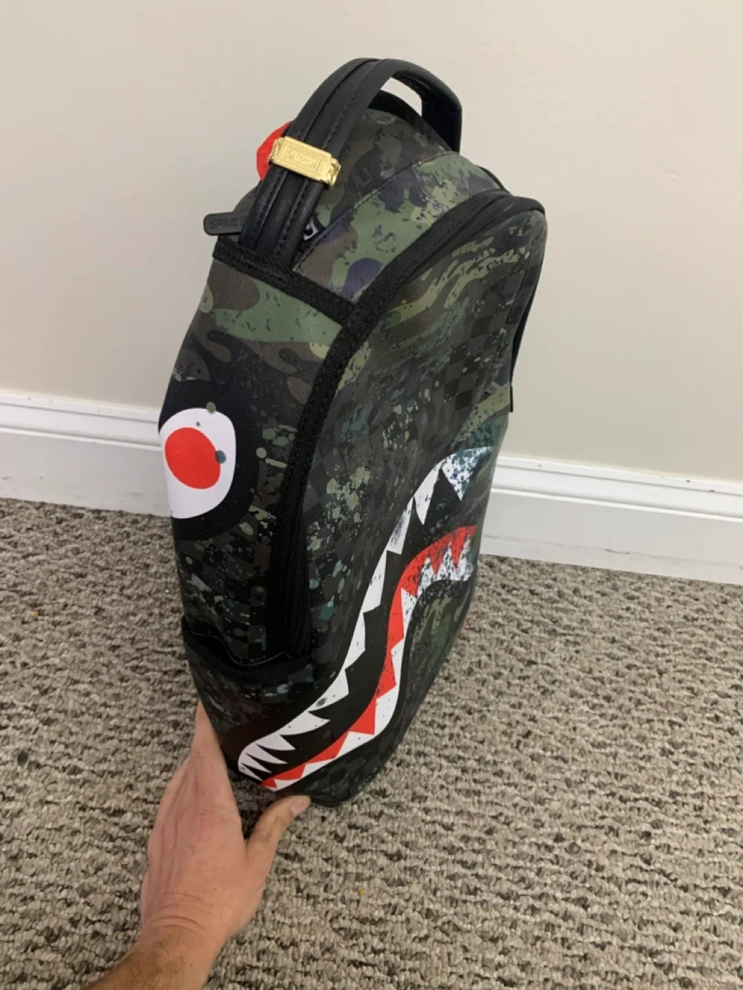 Sprayground Limited Edition Camo Shark Backpack image indicator(3)