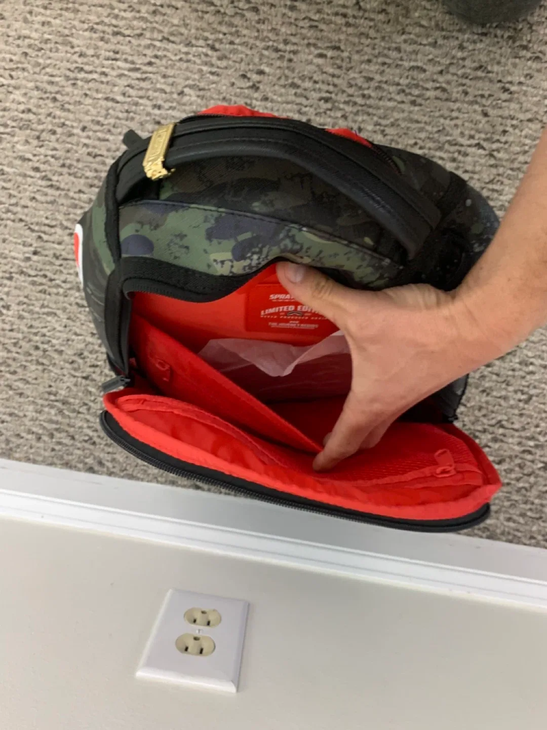 Sprayground Limited Edition Camo Shark Backpack image indicator(5)