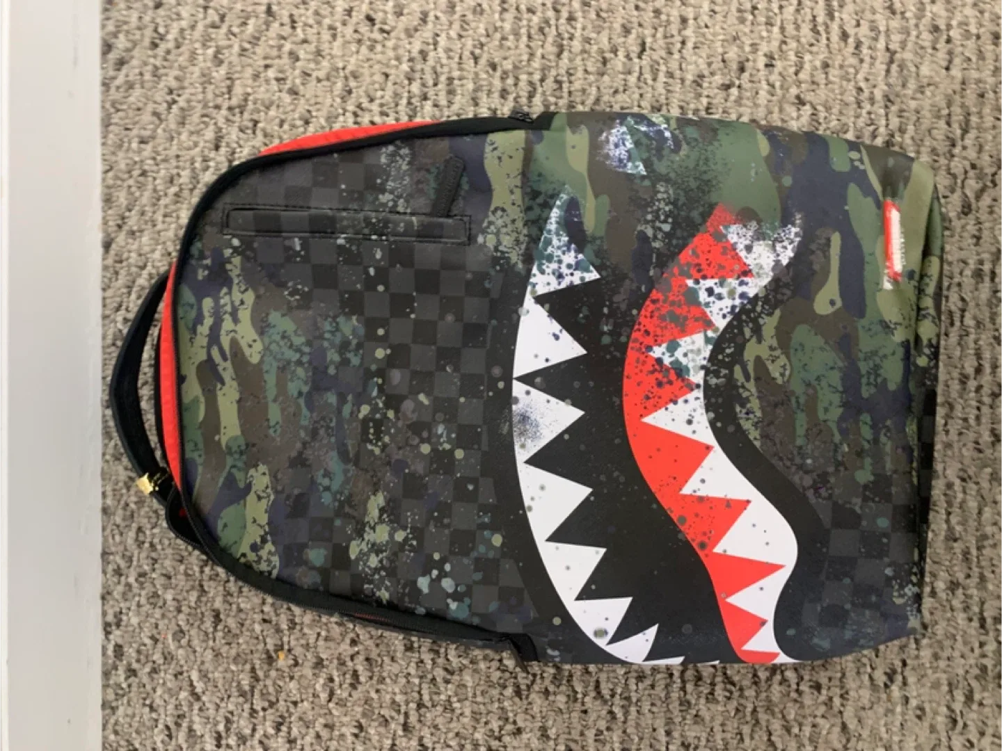 Sprayground Limited Edition Camo Shark Backpack image indicator(7)