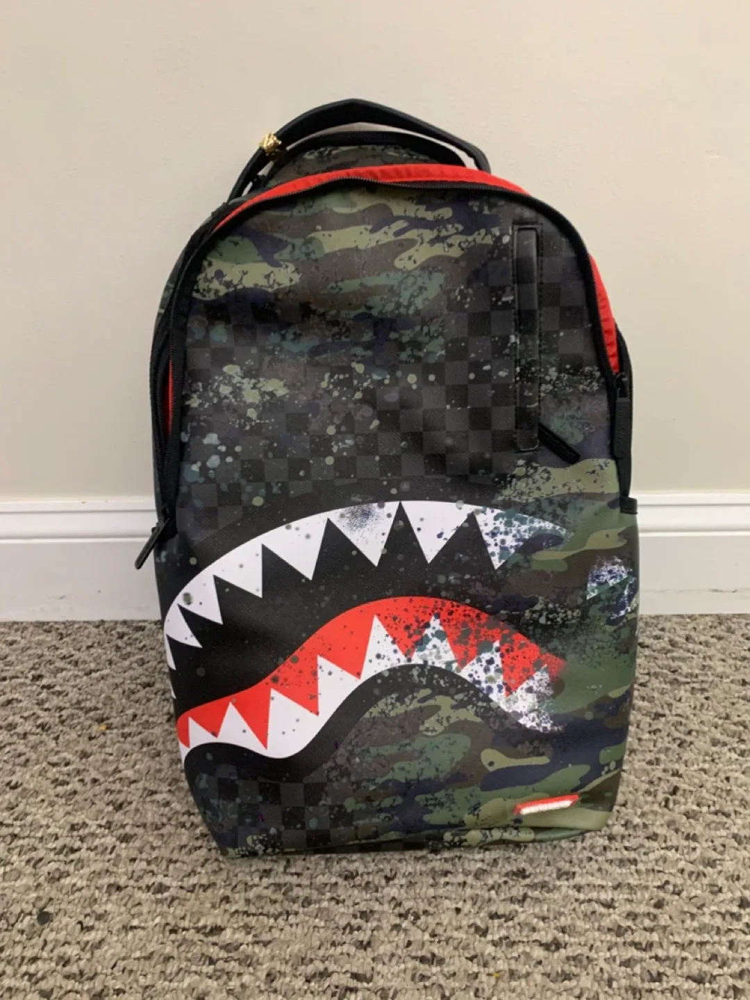 Sprayground Limited Edition Camo Shark Backpack image indicator(10)