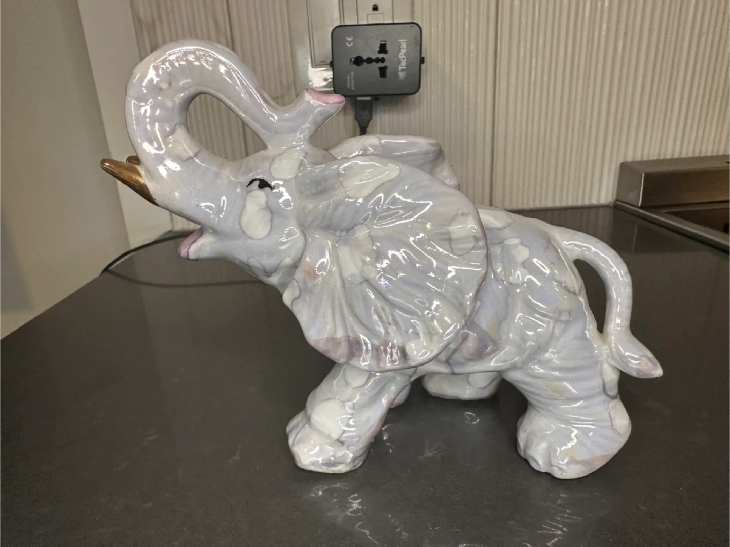 Vintage Ceramic Elephant Figurine image indicator(3)