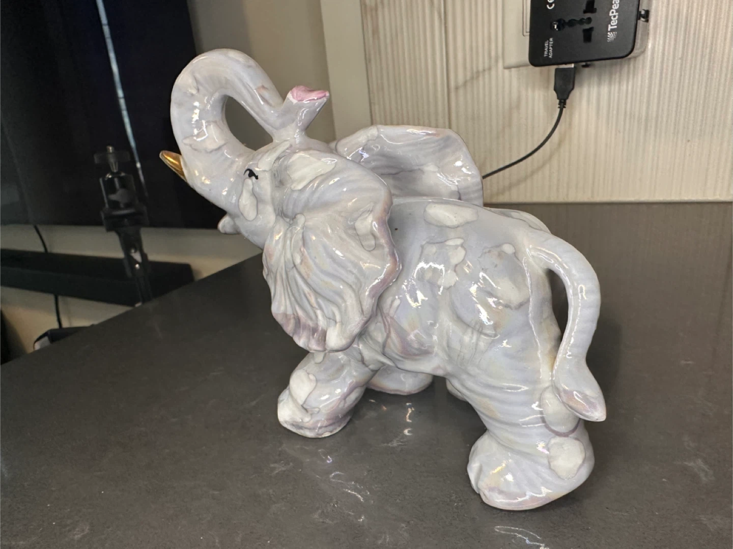 Vintage Ceramic Elephant Figurine - photo 4