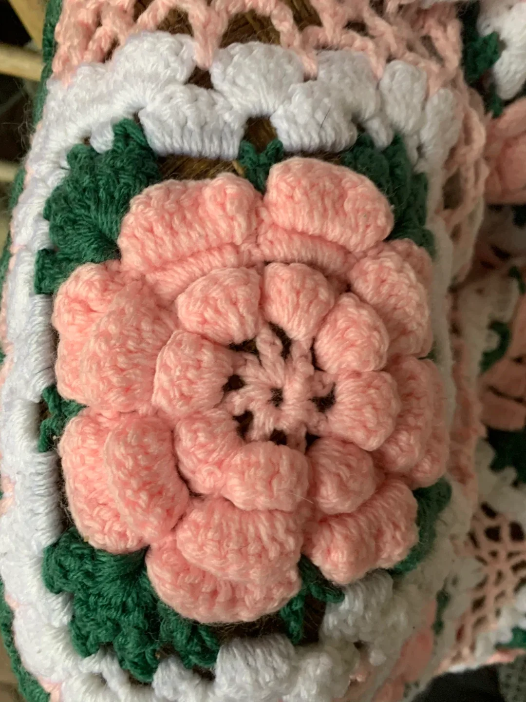 Handmade Crochet Blanket - Floral Rose Design image indicator(2)