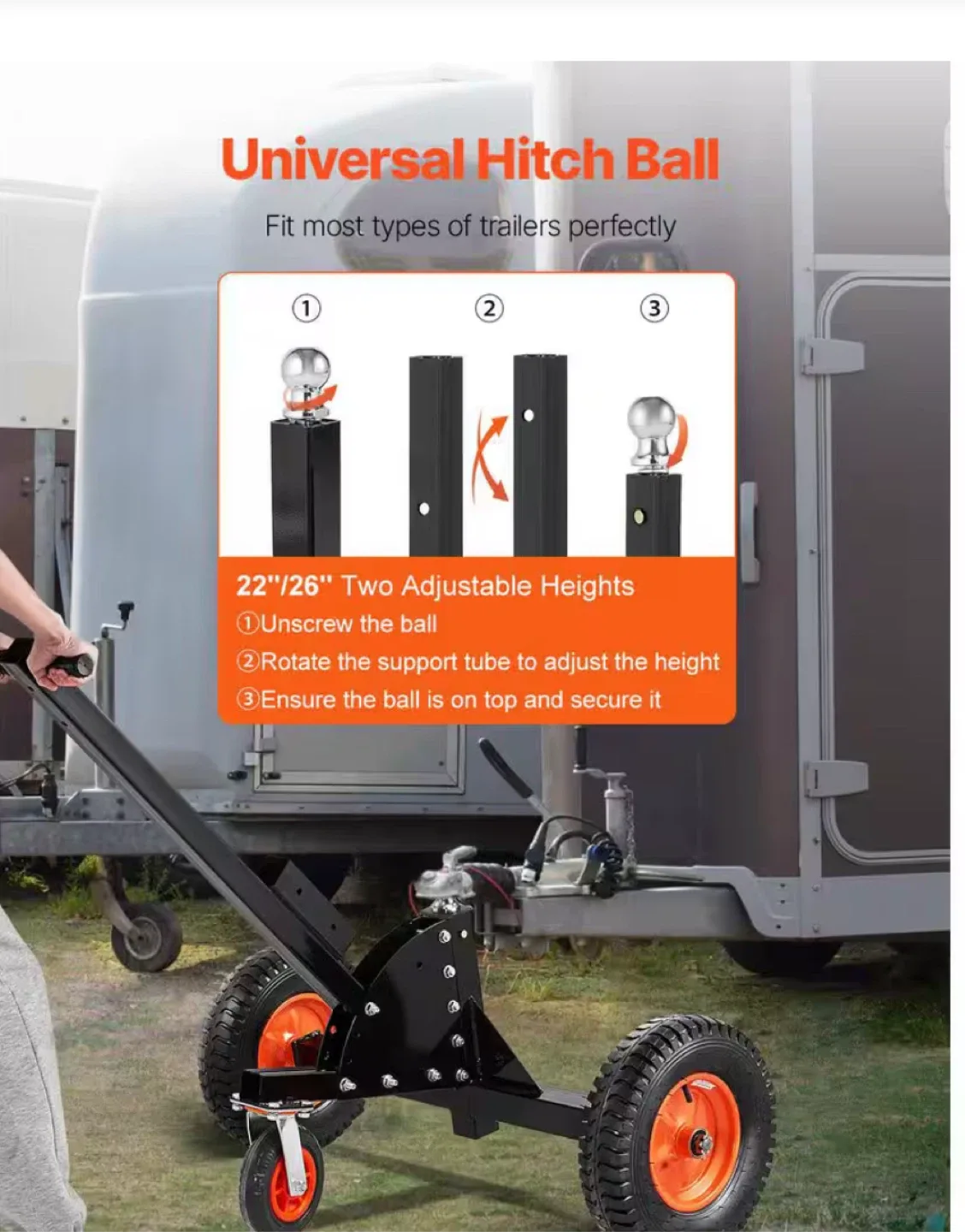 QYC1500 Trailer Dolly with 16" Pneumatic Tires image indicator(5)