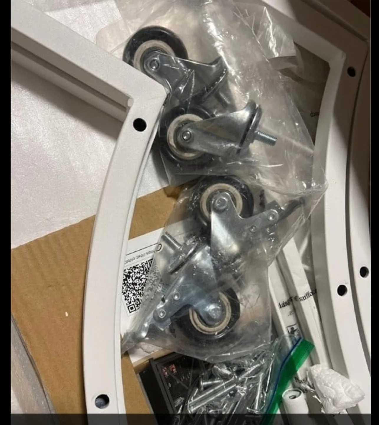 Arc Shaped White Bar Cart