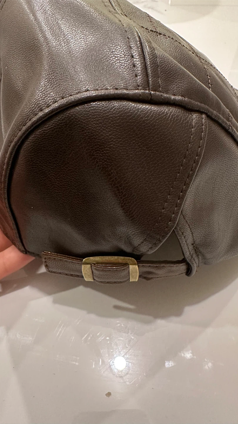 Leather Cap - Brown