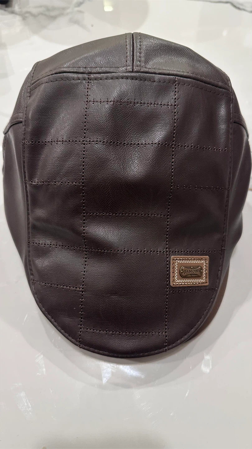Leather Cap - Brown - photo 2
