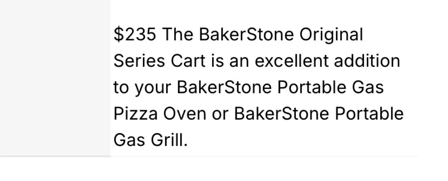 BakerStone Original Series Cart - photo 3