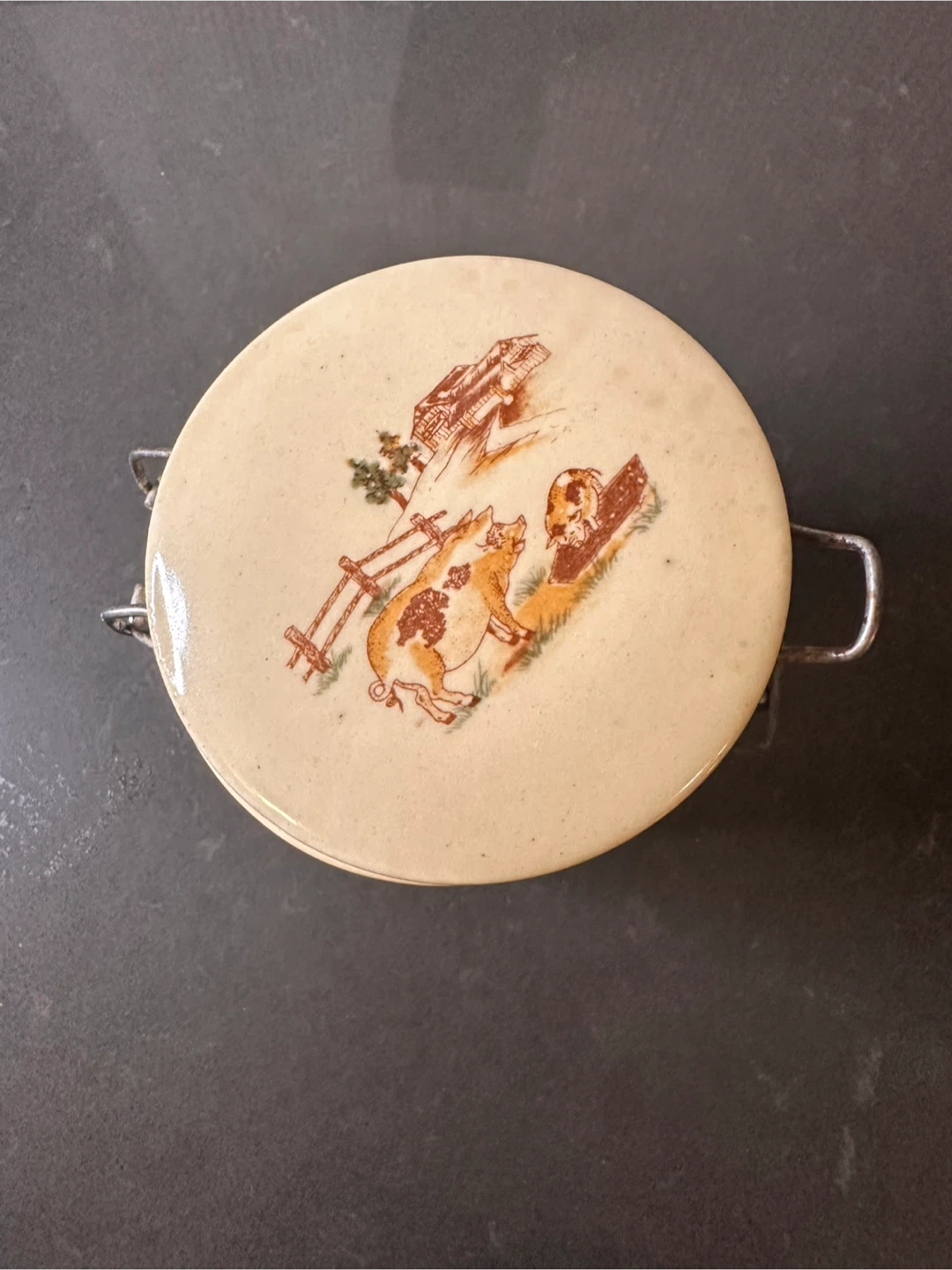 Vintage Ceramic Canister with Pig Design - photo 5