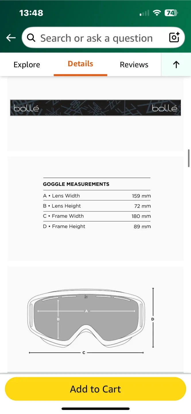 Bolle Ski/Snowboard Goggles - Red Lens image indicator(3)