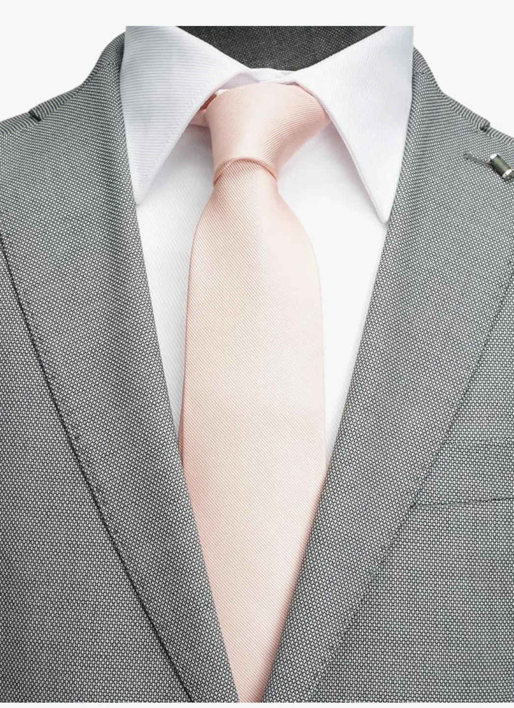 ZENXUS Light Pink Necktie image indicator(7)