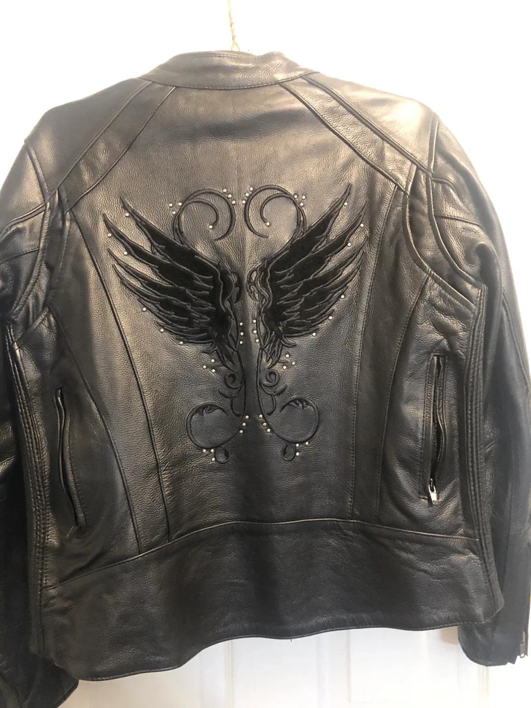 Open Road Black Leather Motorcycle Jacket - L image indicator(3)