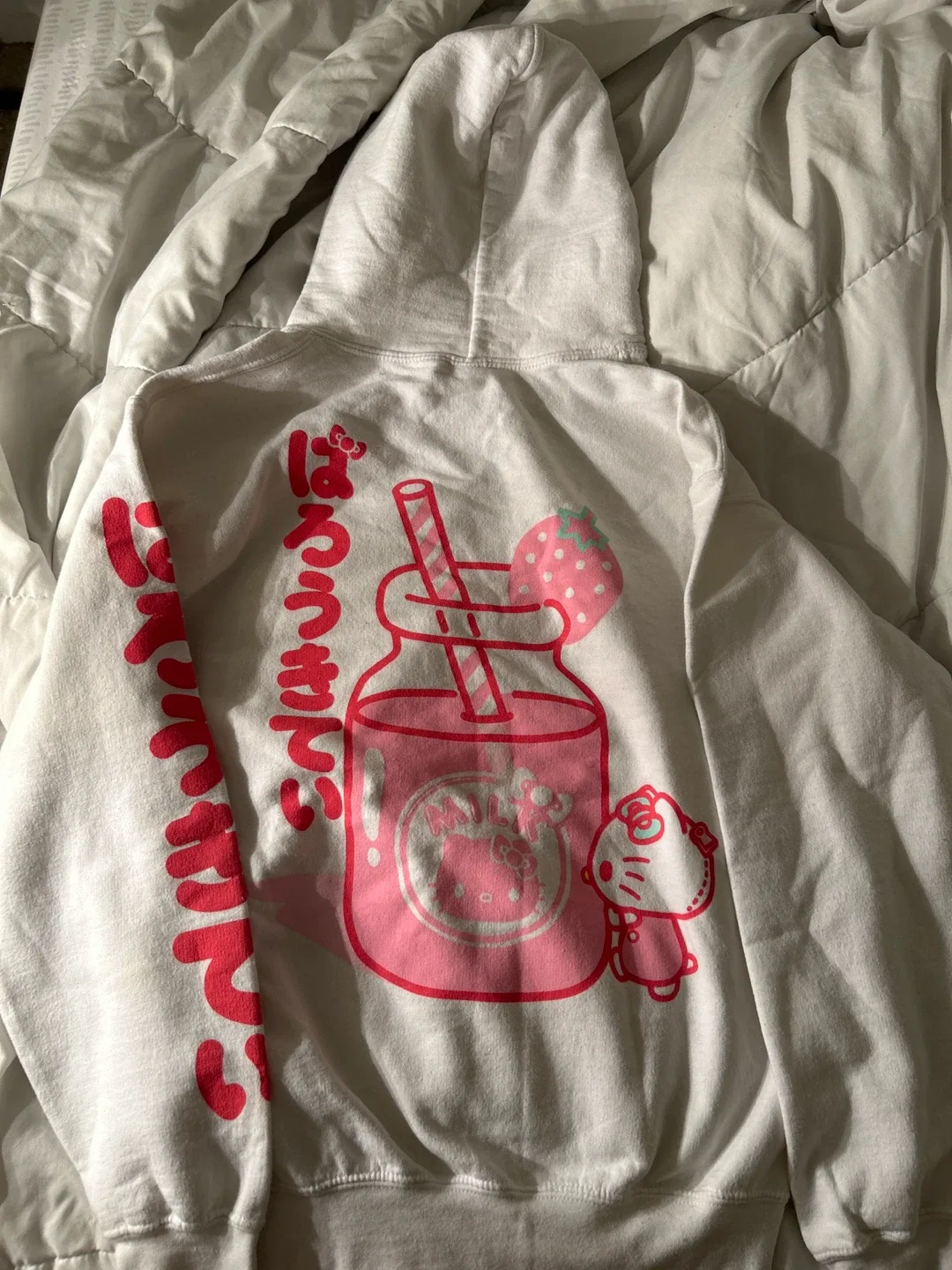 Hello Kitty White Hoodie - Size S/M image indicator(2)