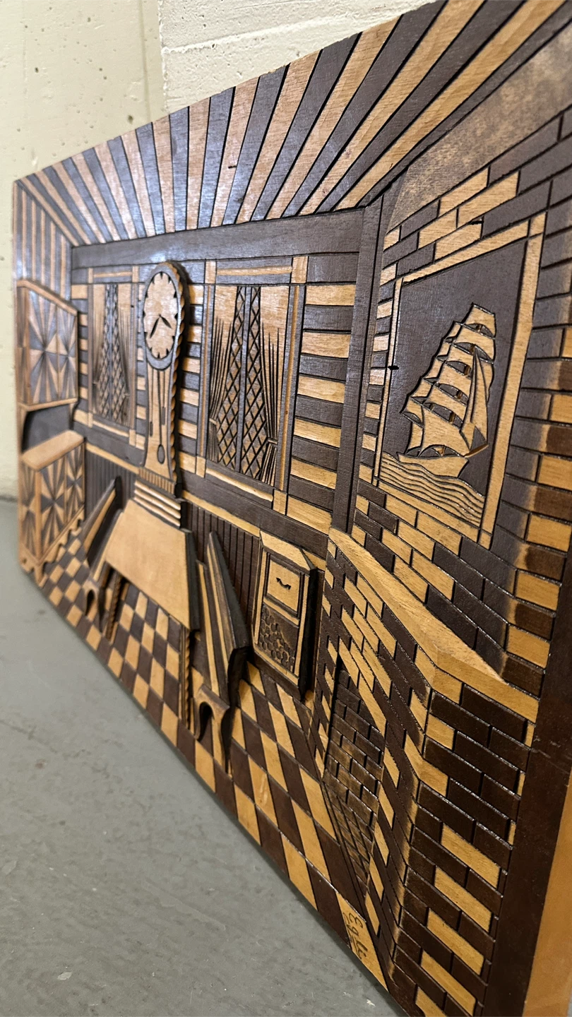 Vintage Wood Carved Wall Art - photo 2