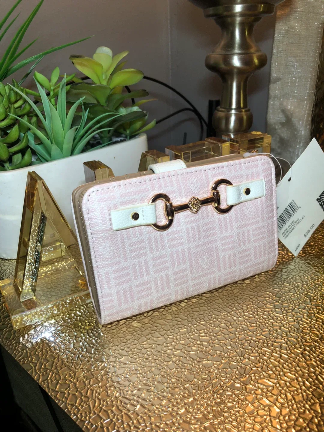 Anne Klein Medium Logo Horsetbit Wallet - Petal image indicator(2)