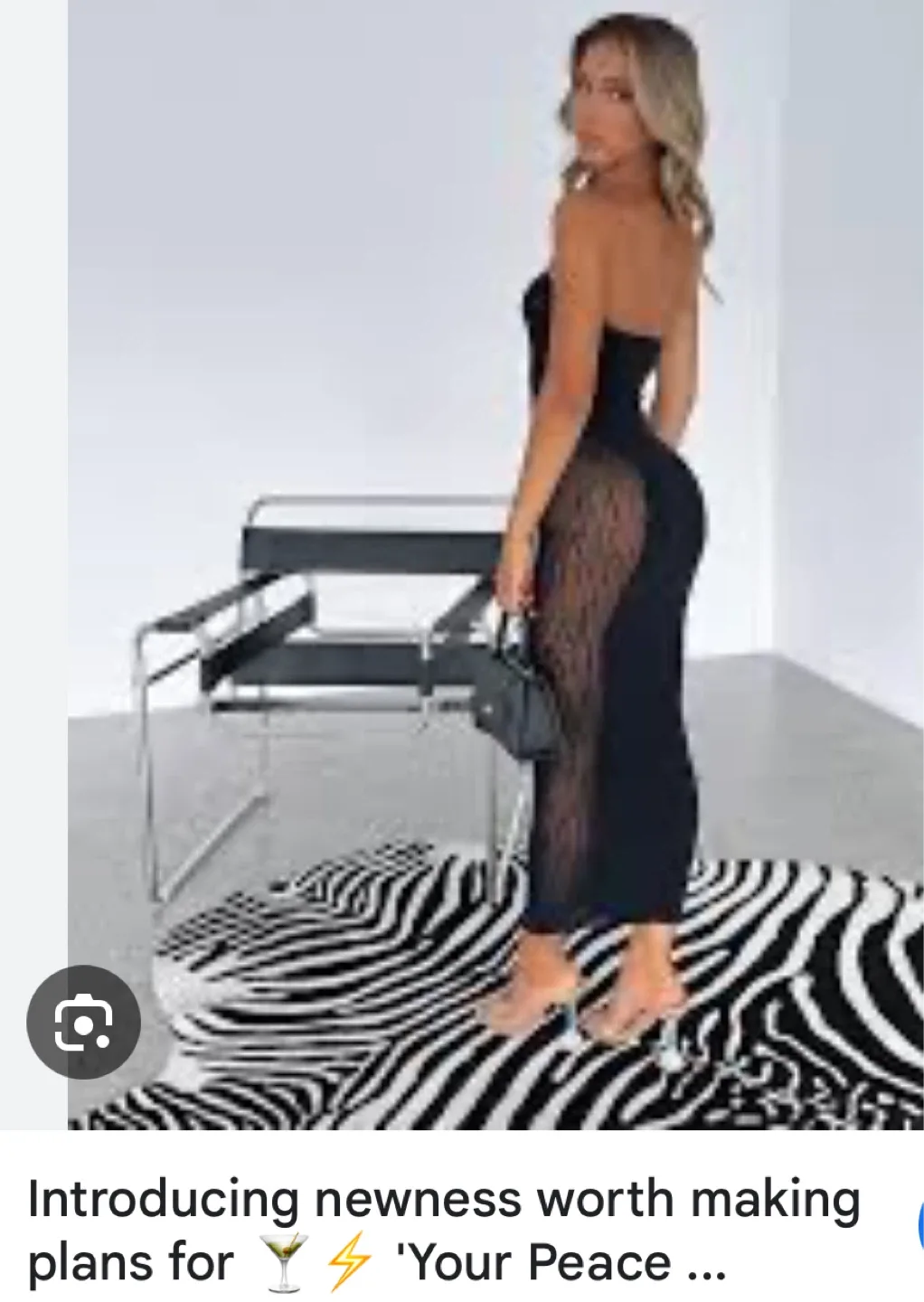 White Fox Your Peace Midi Dress - Black image indicator(2)