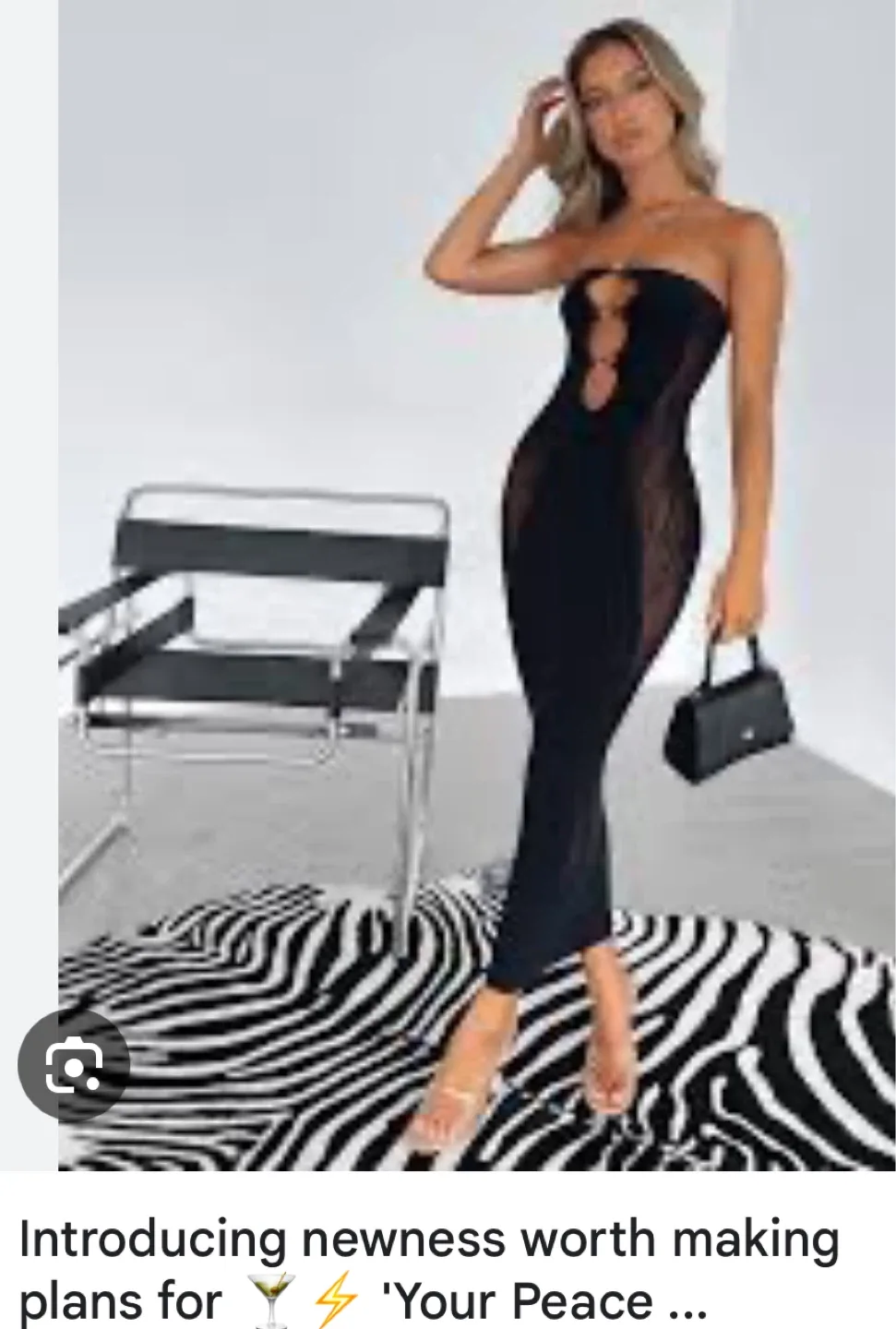 White Fox Your Peace Midi Dress - Black image indicator(4)