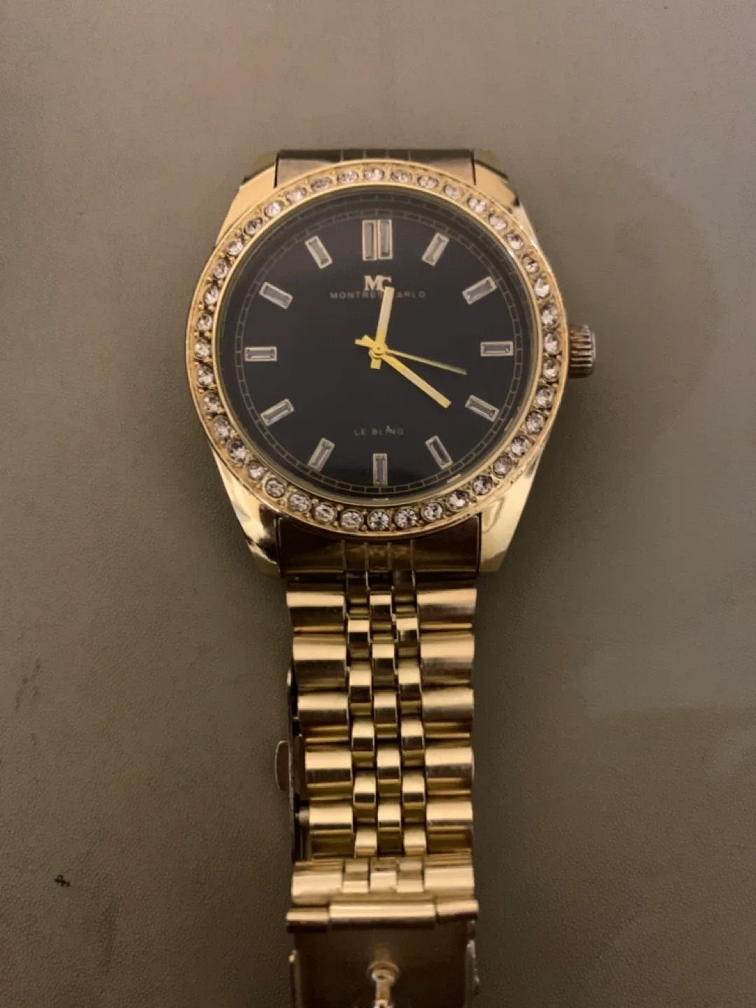 Monte Carlo 'Le Bling' Gold Watch