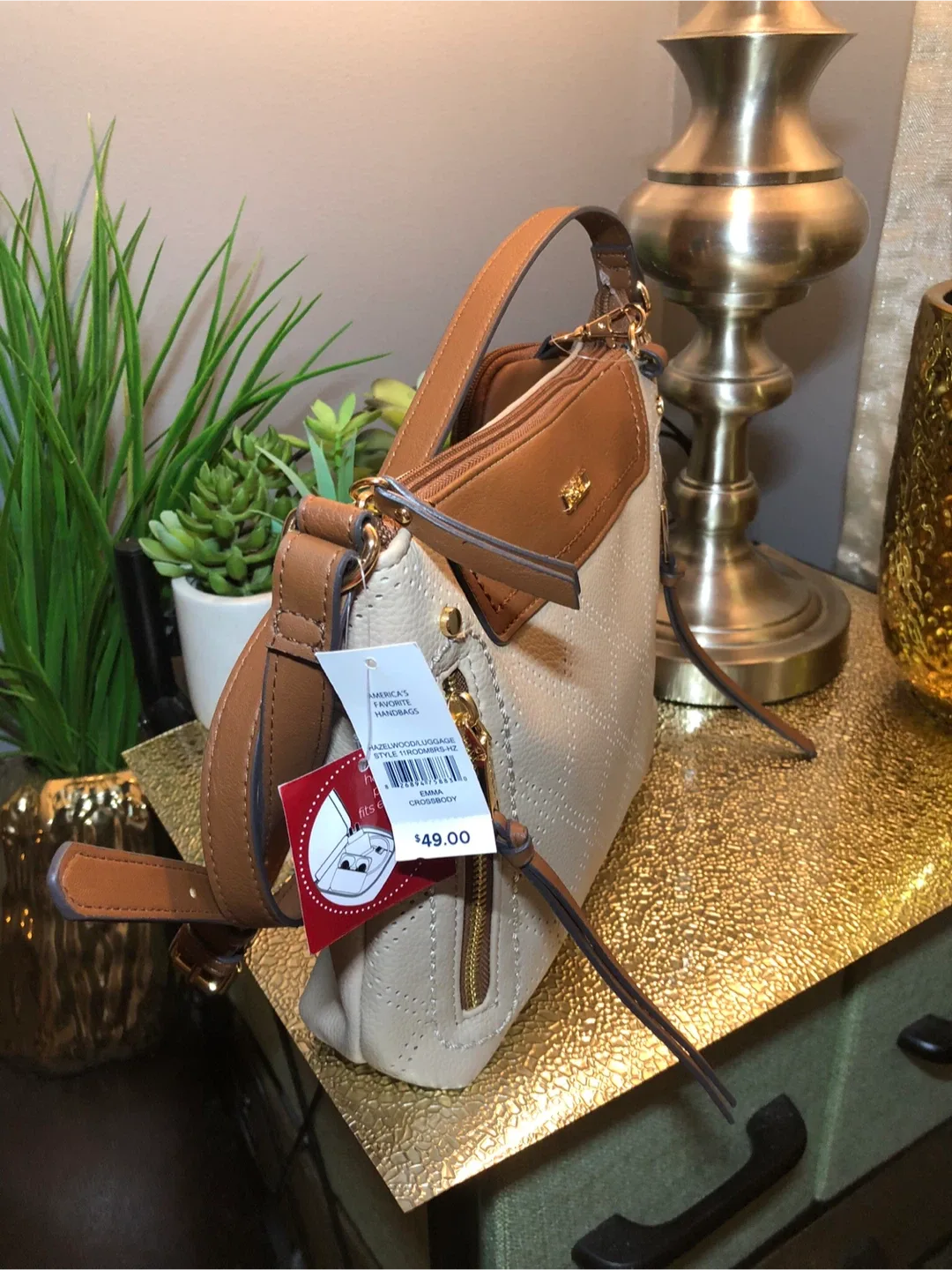 Rosetti Beige & Brown Crossbody Bag image indicator(4)