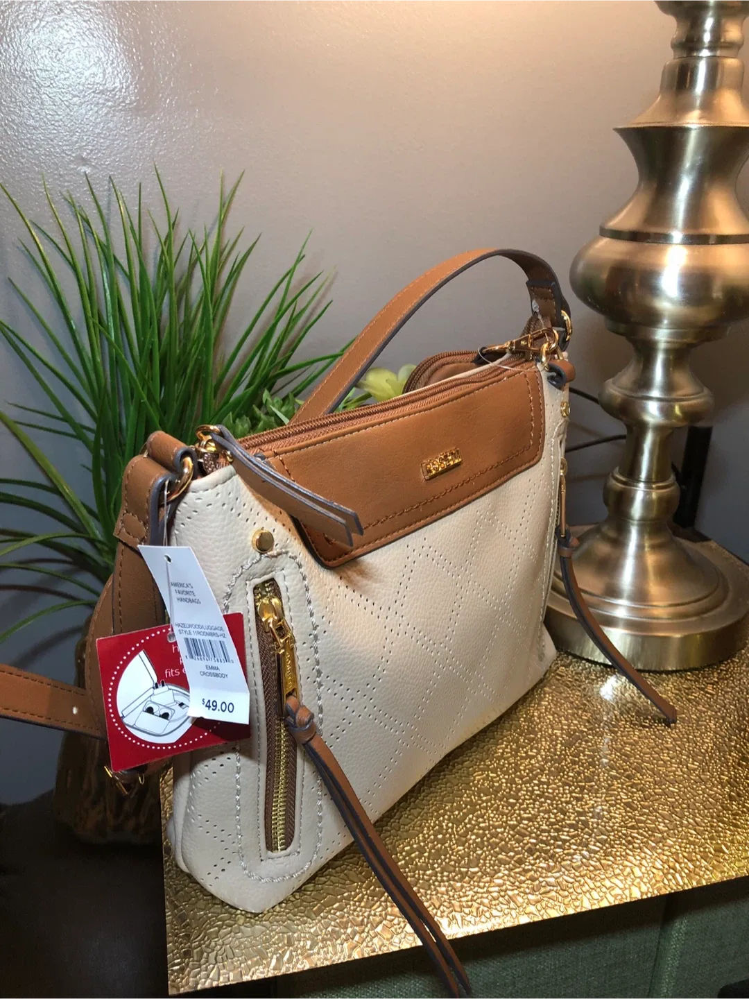 Rosetti Beige & Brown Crossbody Bag image indicator(2)