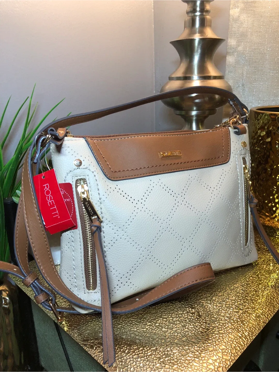 Rosetti Beige & Brown Crossbody Bag image indicator(3)