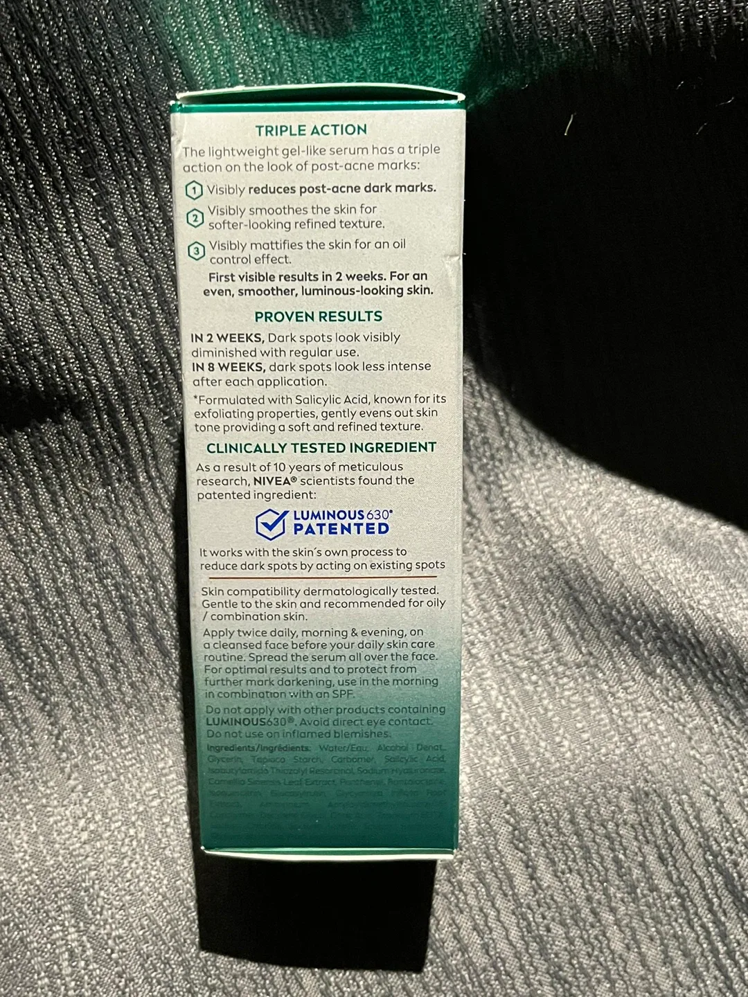 New Nivea Luminous 630 Dark Spot Serum, 30ml image indicator(2)