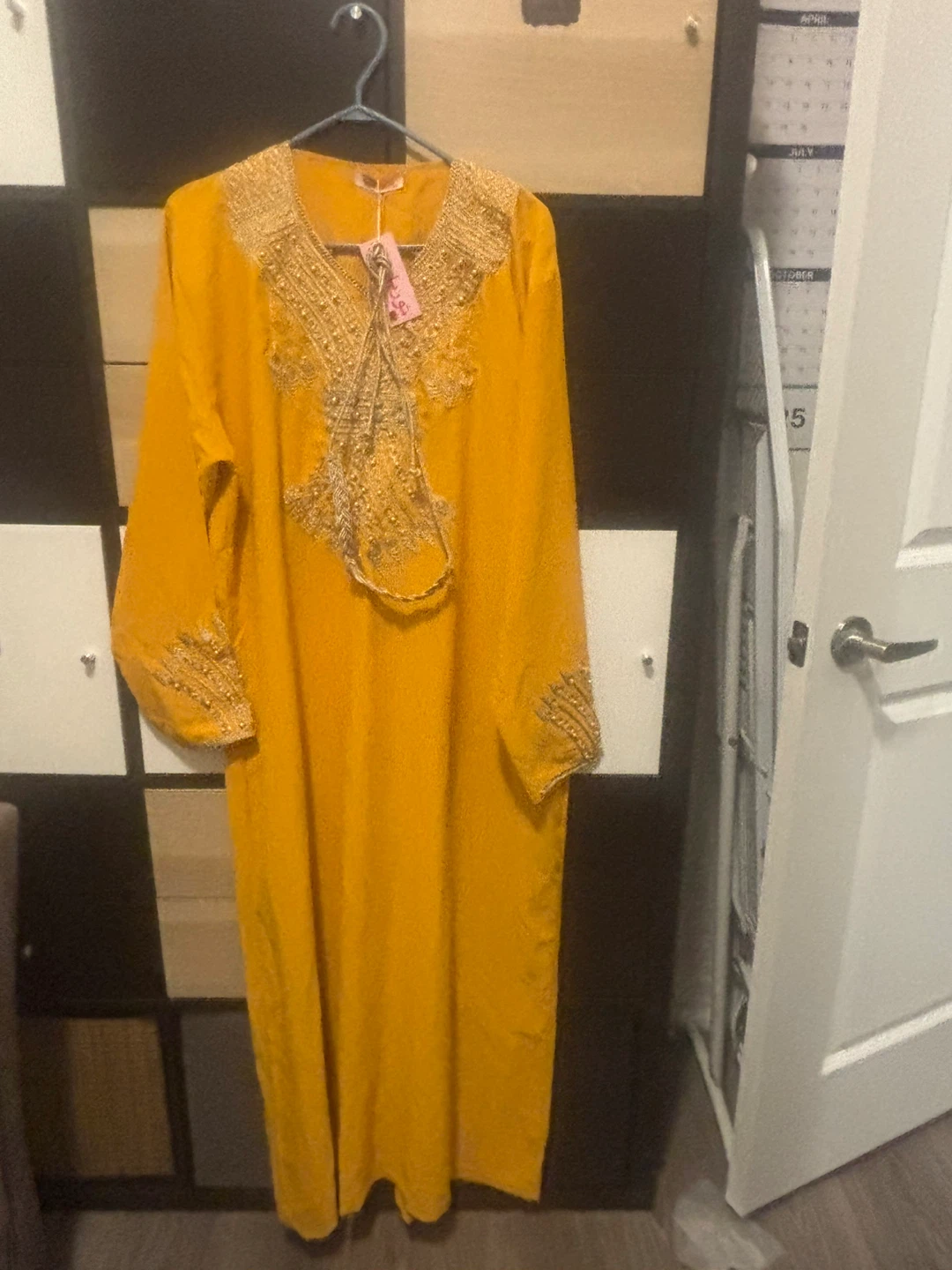 Yellow Embroidered Dress, Size XXL - photo 3