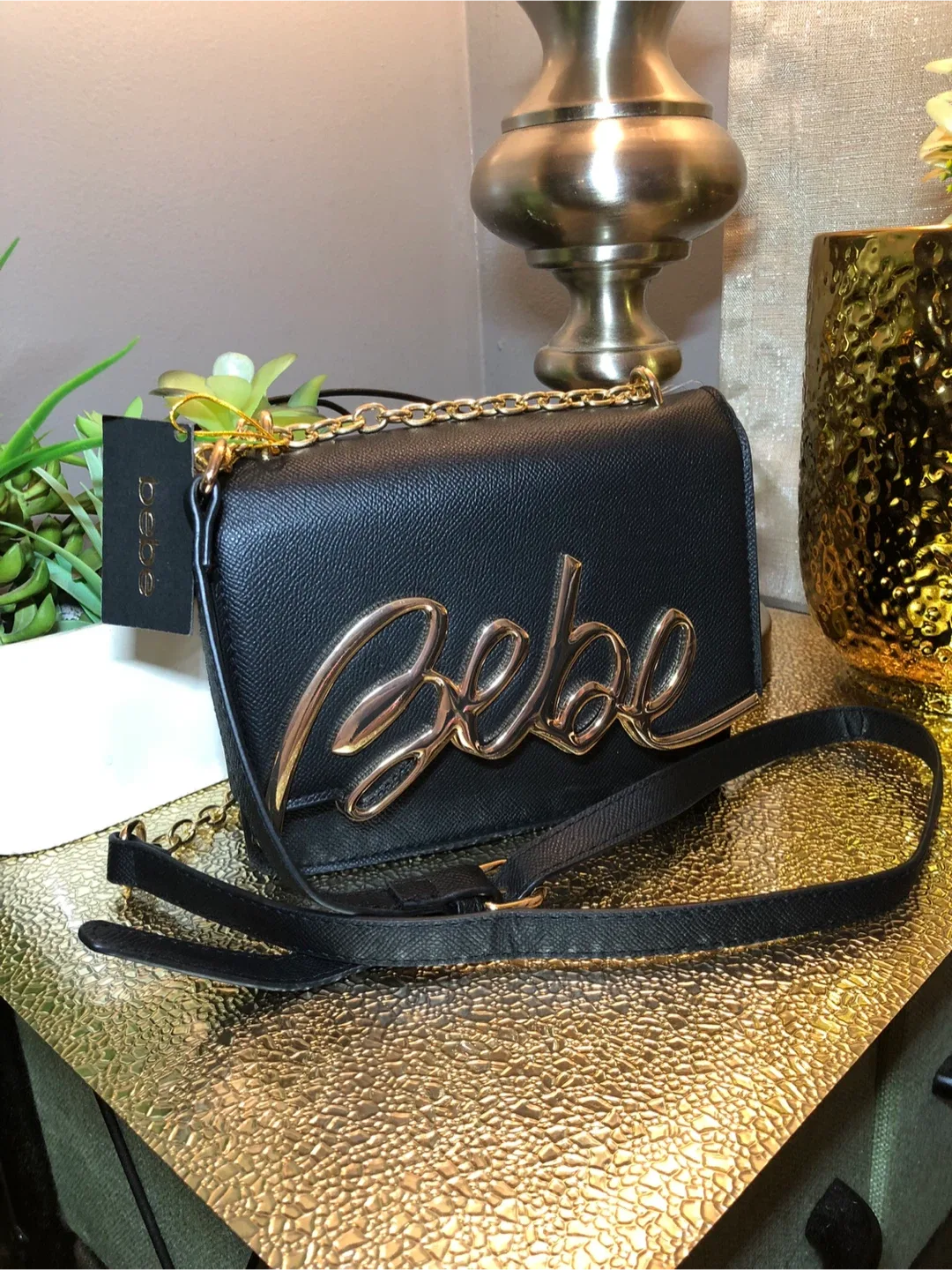 Bebe Black Crossbody Bag image indicator(3)