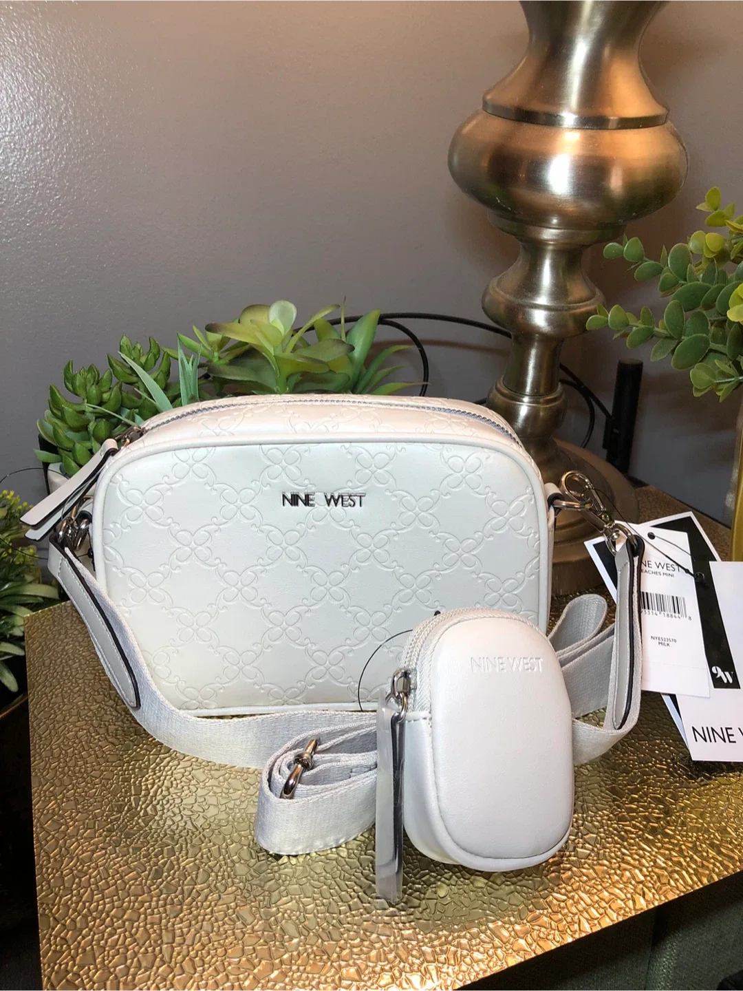 Nine West Peaches Mini Crossbody - White image indicator(6)