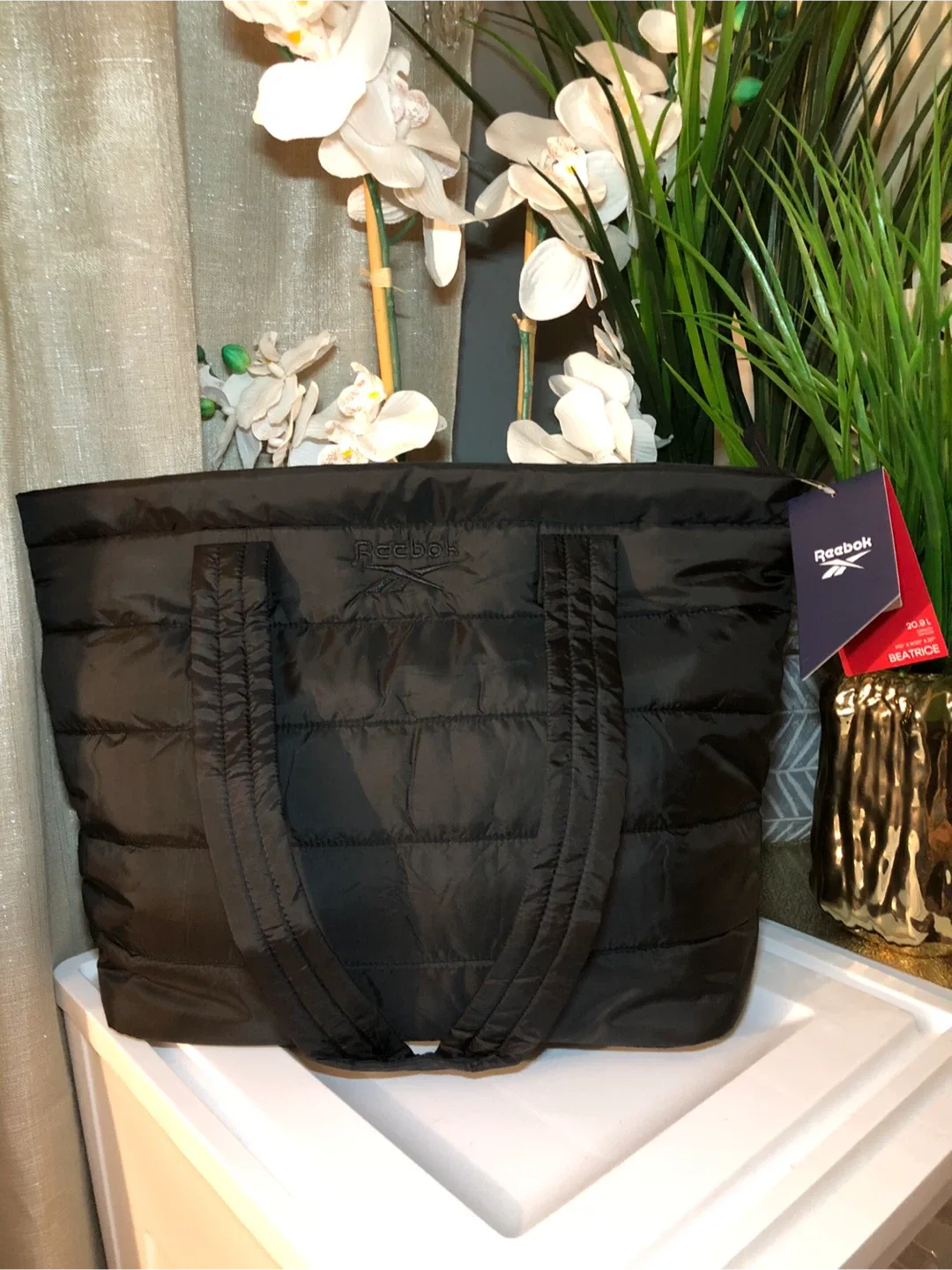 Reebok Beatrice Black Tote Bag - 20.9 L thumbnail