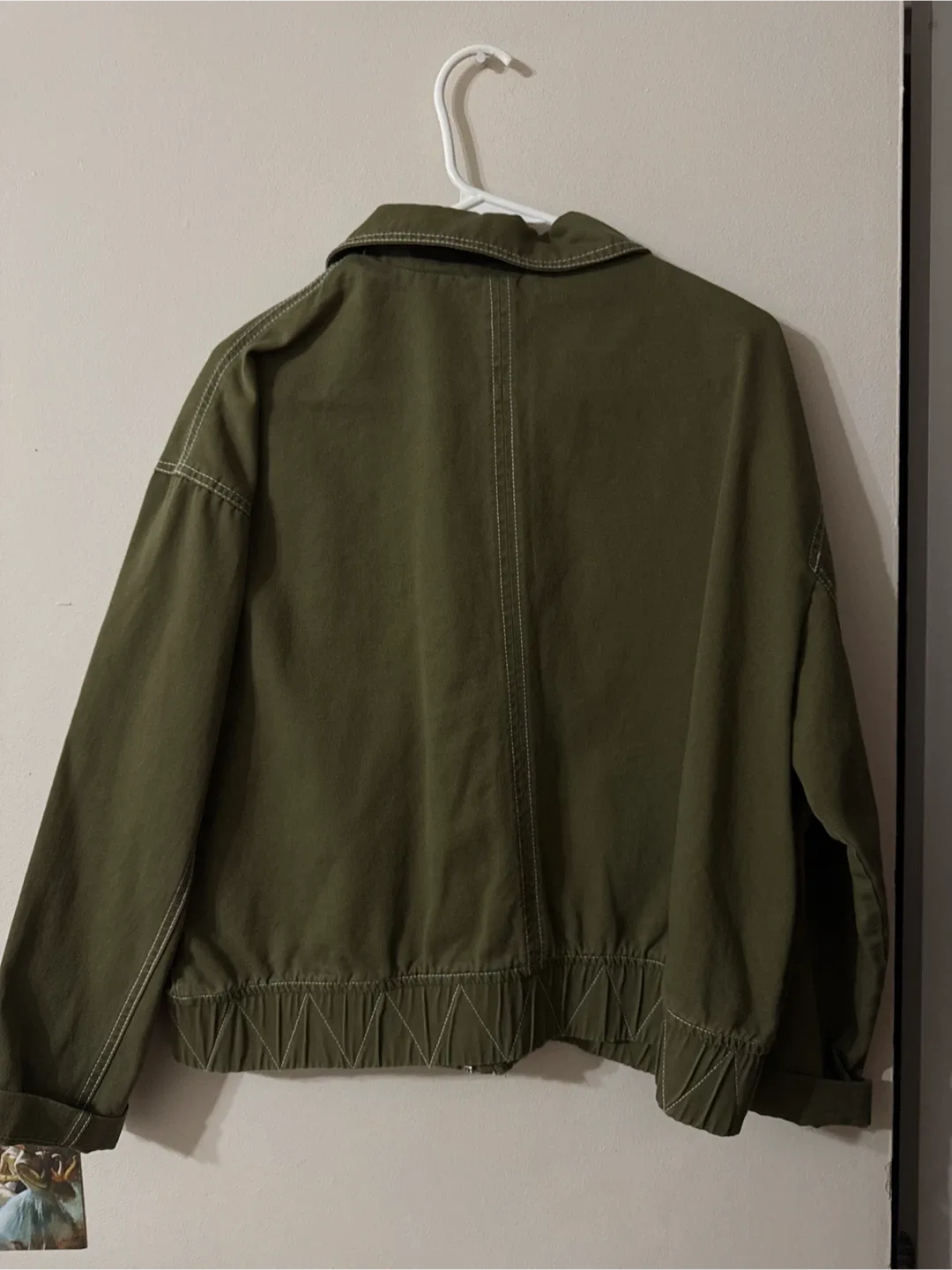Zara Olive Green Jacket - Size L image indicator(2)