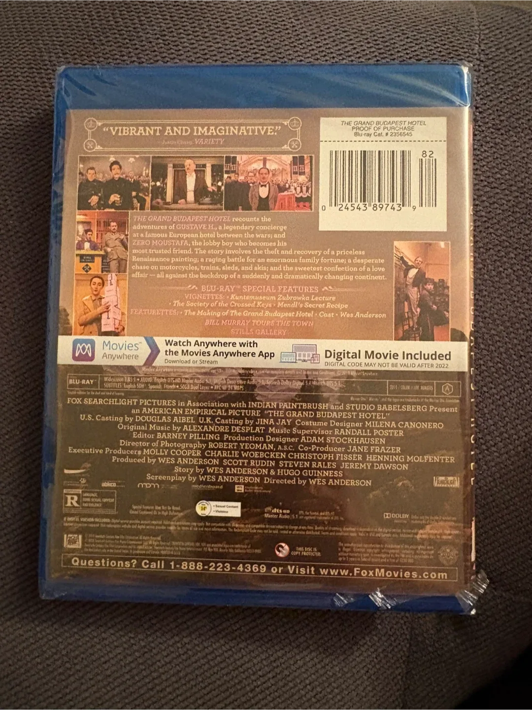 The Grand Budapest Hotel. Blu-ray Disc image indicator(2)