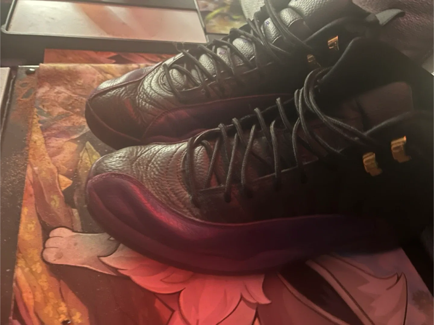 Air Jordan 12 Retro Black/Purple, Size 13 US image indicator(3)